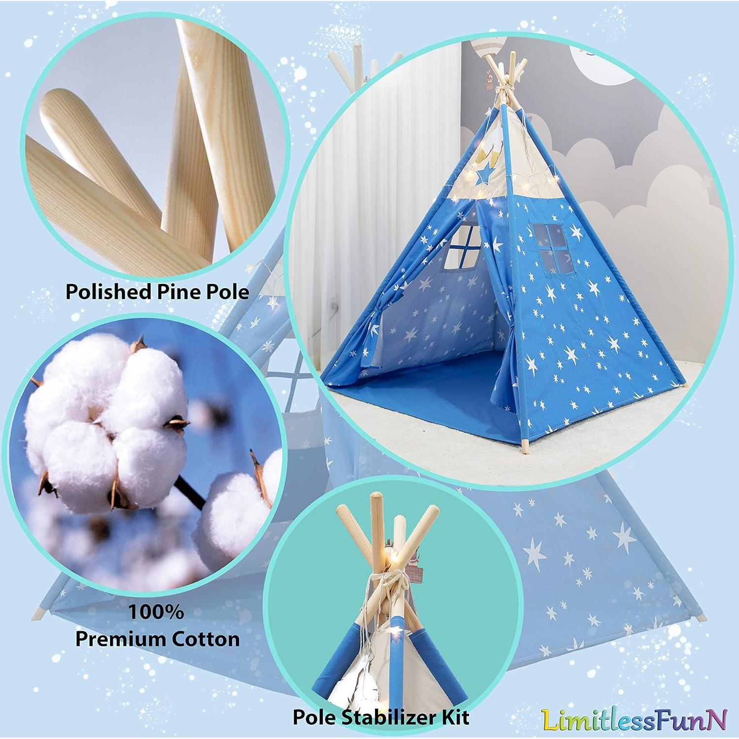 Tienda de Juego LimitlessFunN Estrella Azul 119x119x145 cm