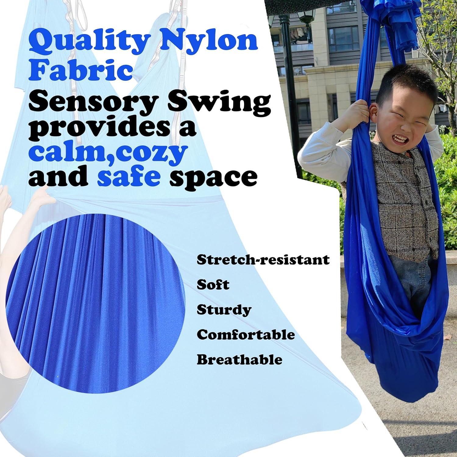 Hamaca Sensory Ajustable Super Prime Azul 279.4x139.7 cm