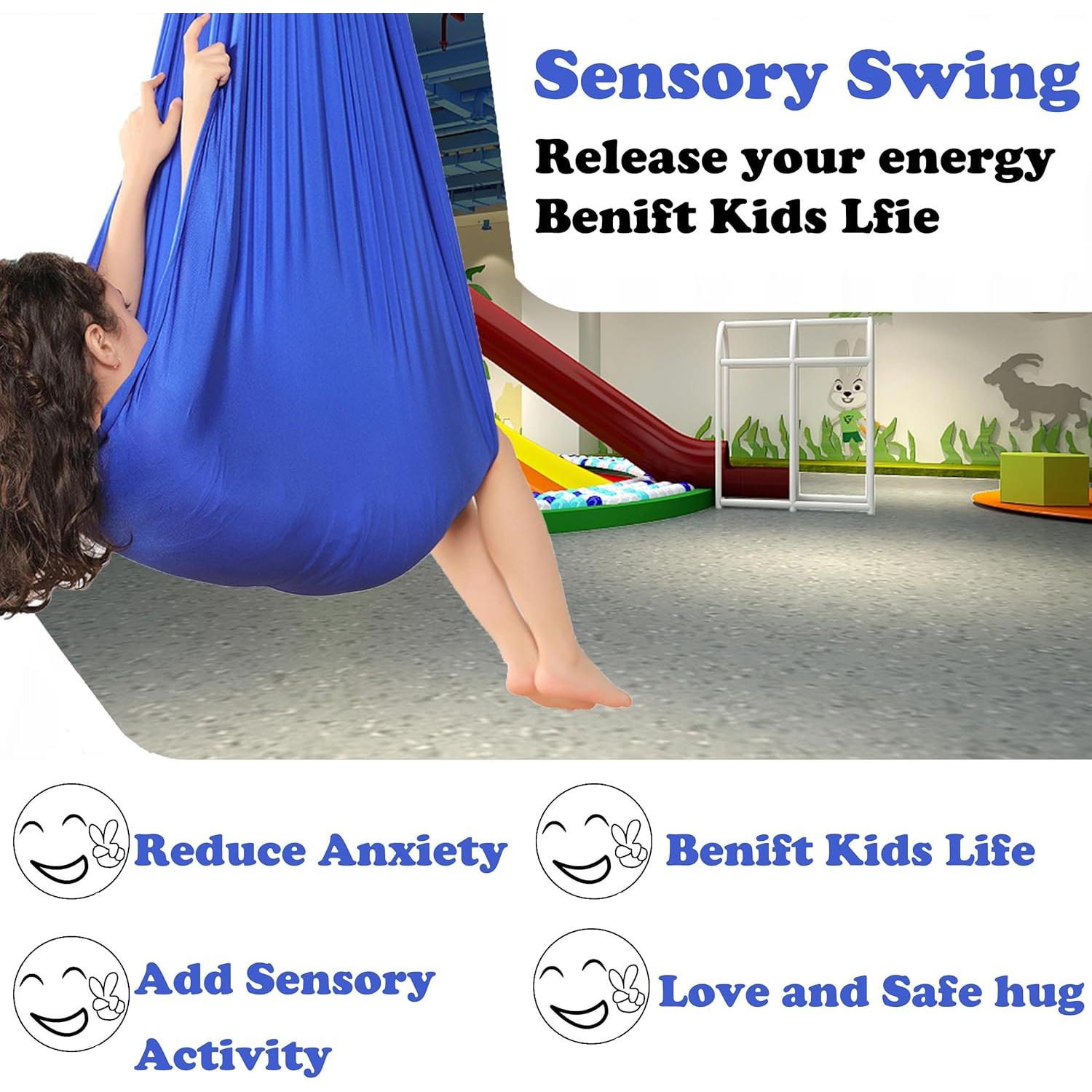 Hamaca Sensory Ajustable Super Prime Azul 279.4x139.7 cm