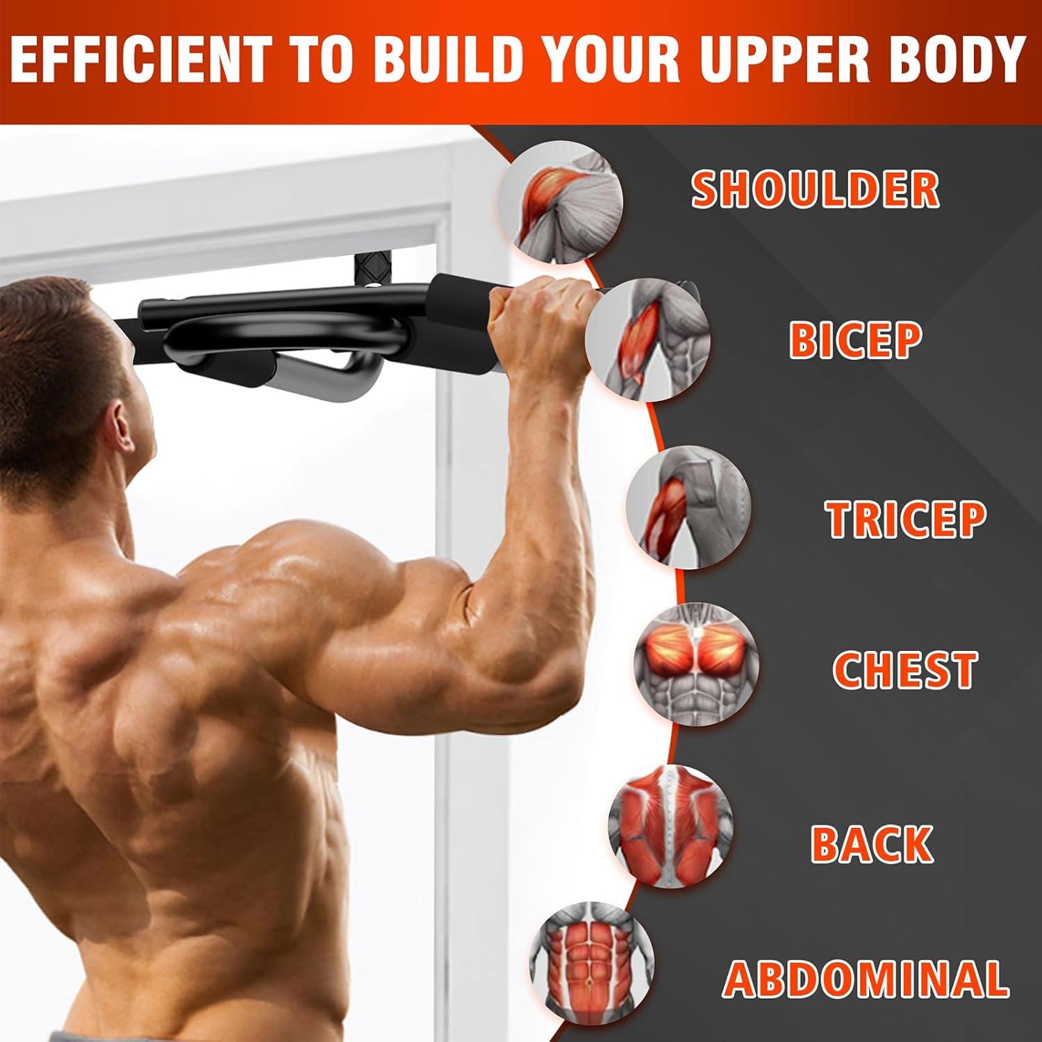 Barra de Dominadas SPORTIC para Puerta Sin Tornillos 106.68 cm