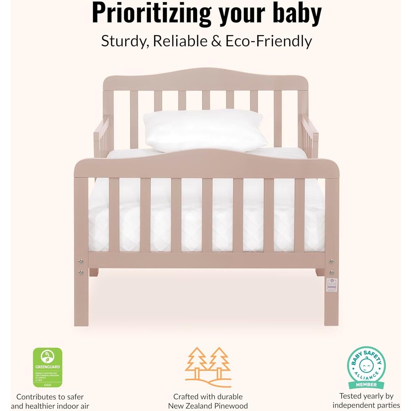 Cama para Niños Pequeños Dream On Me 135x71 cm Mantequilla