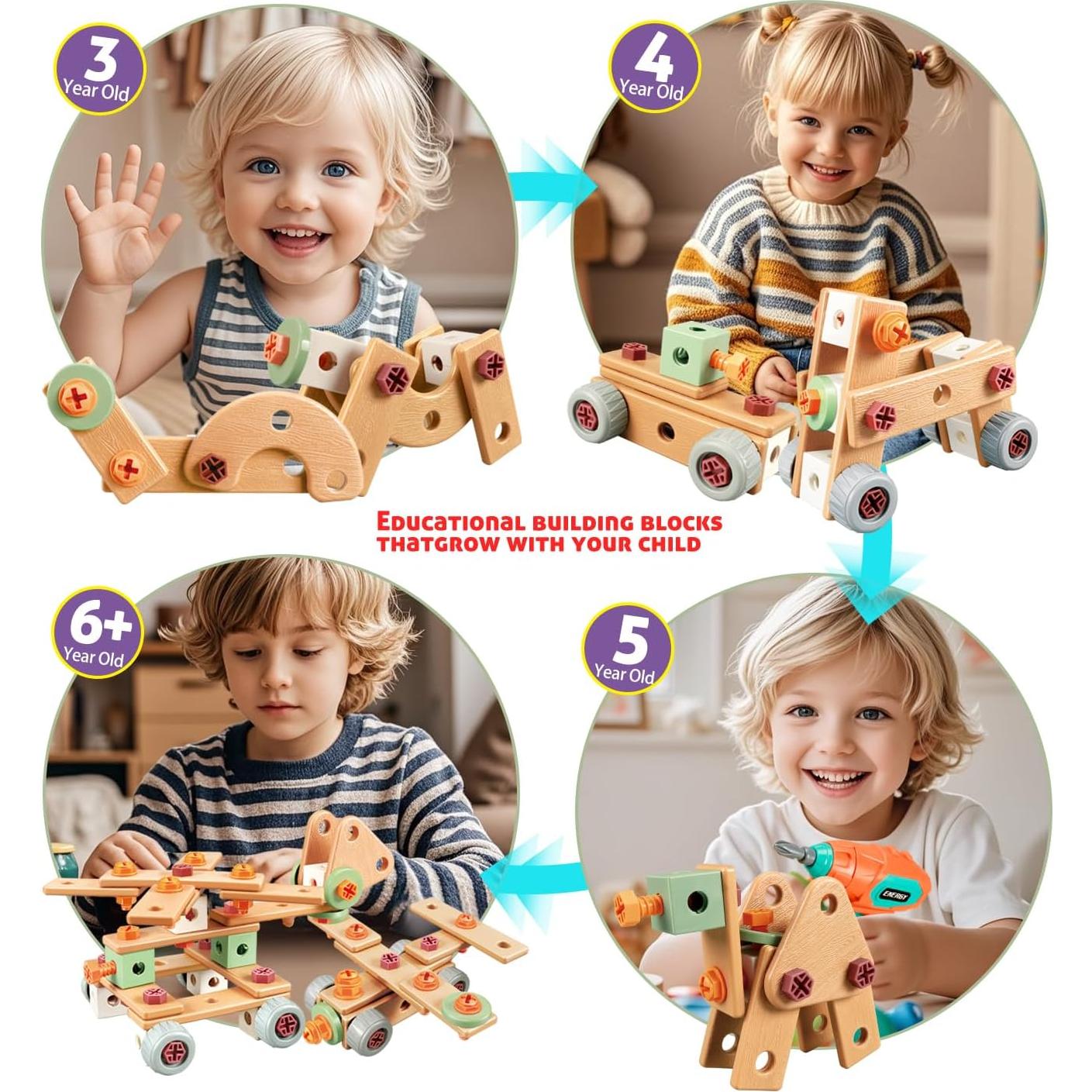 Juego de Herramientas VEAIS para Niños 148 Piezas STEM