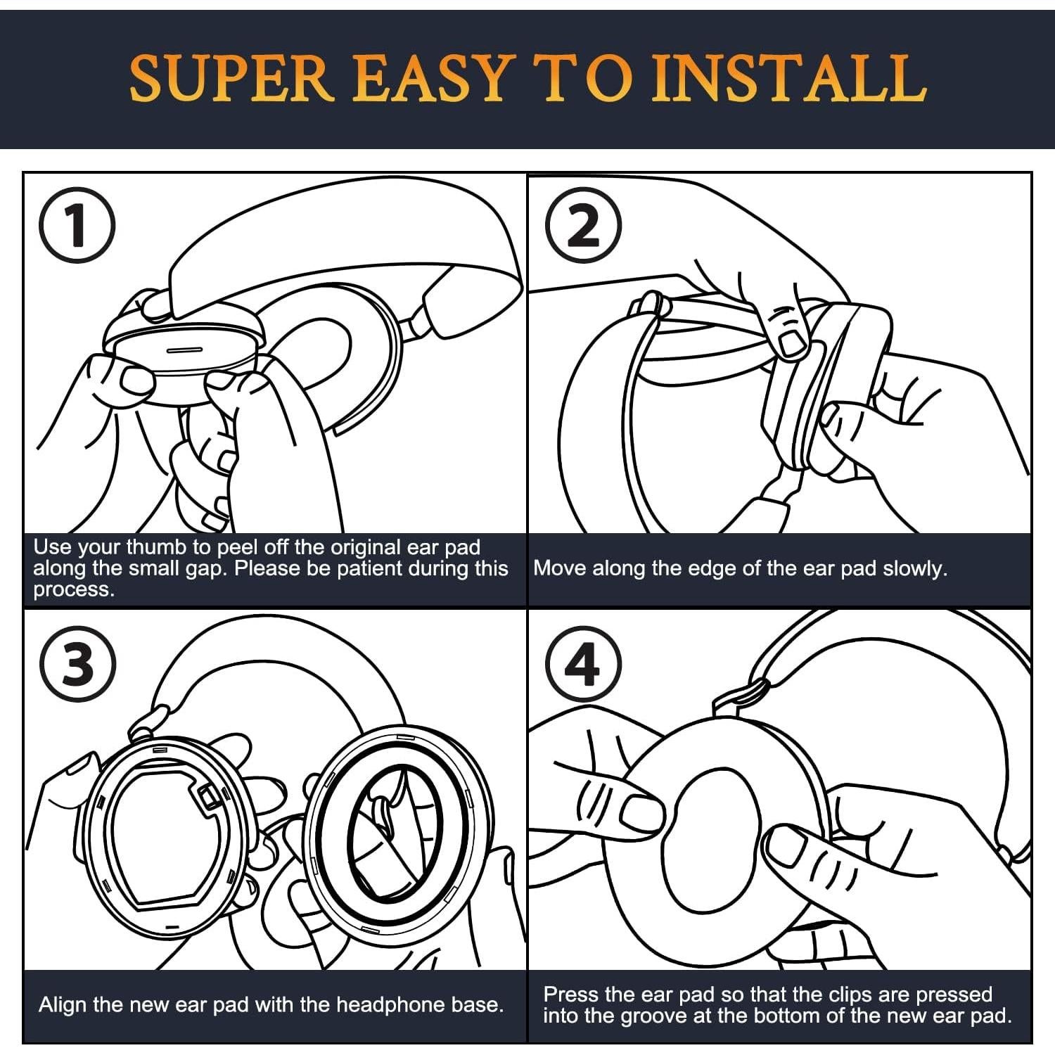Almohadillas de Cuero SOULWIT para Auriculares Sennheiser Momentum 4