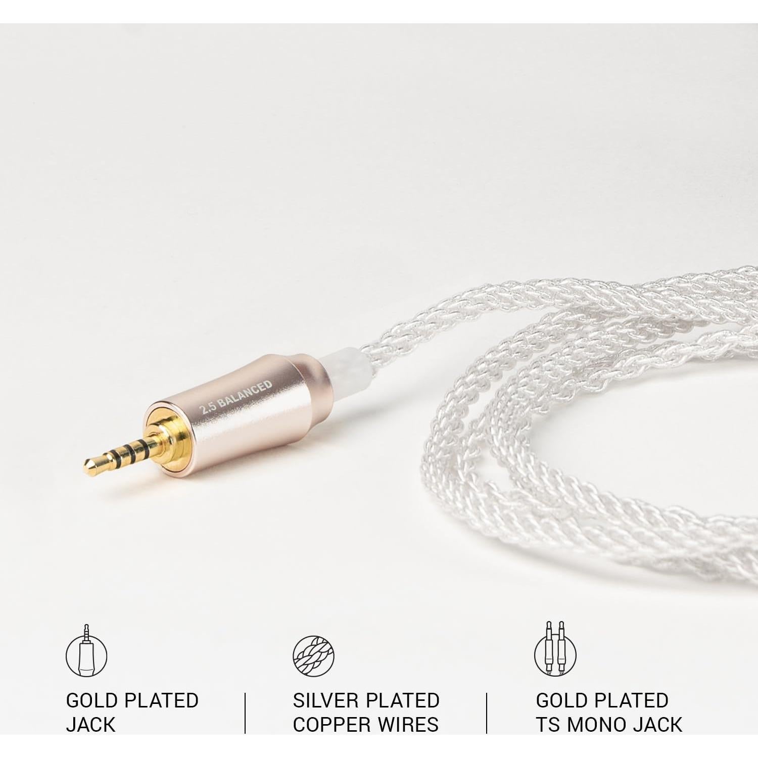 Cable de Audio Balanceado 2.5mm Meze Audio 99 Series 1.2m