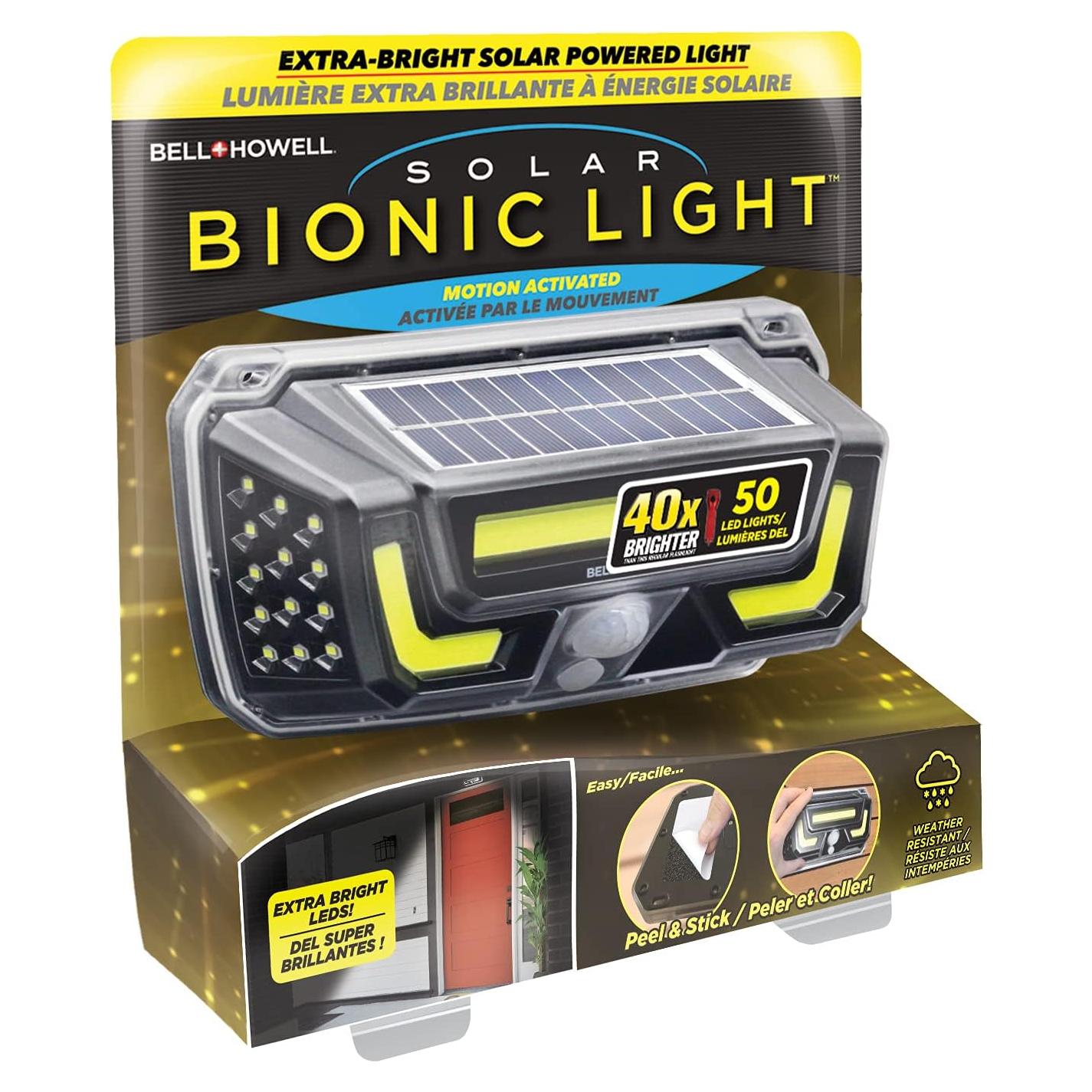 Luz Solar Bell+Howell Biónica 50 LED Sensor Movimiento