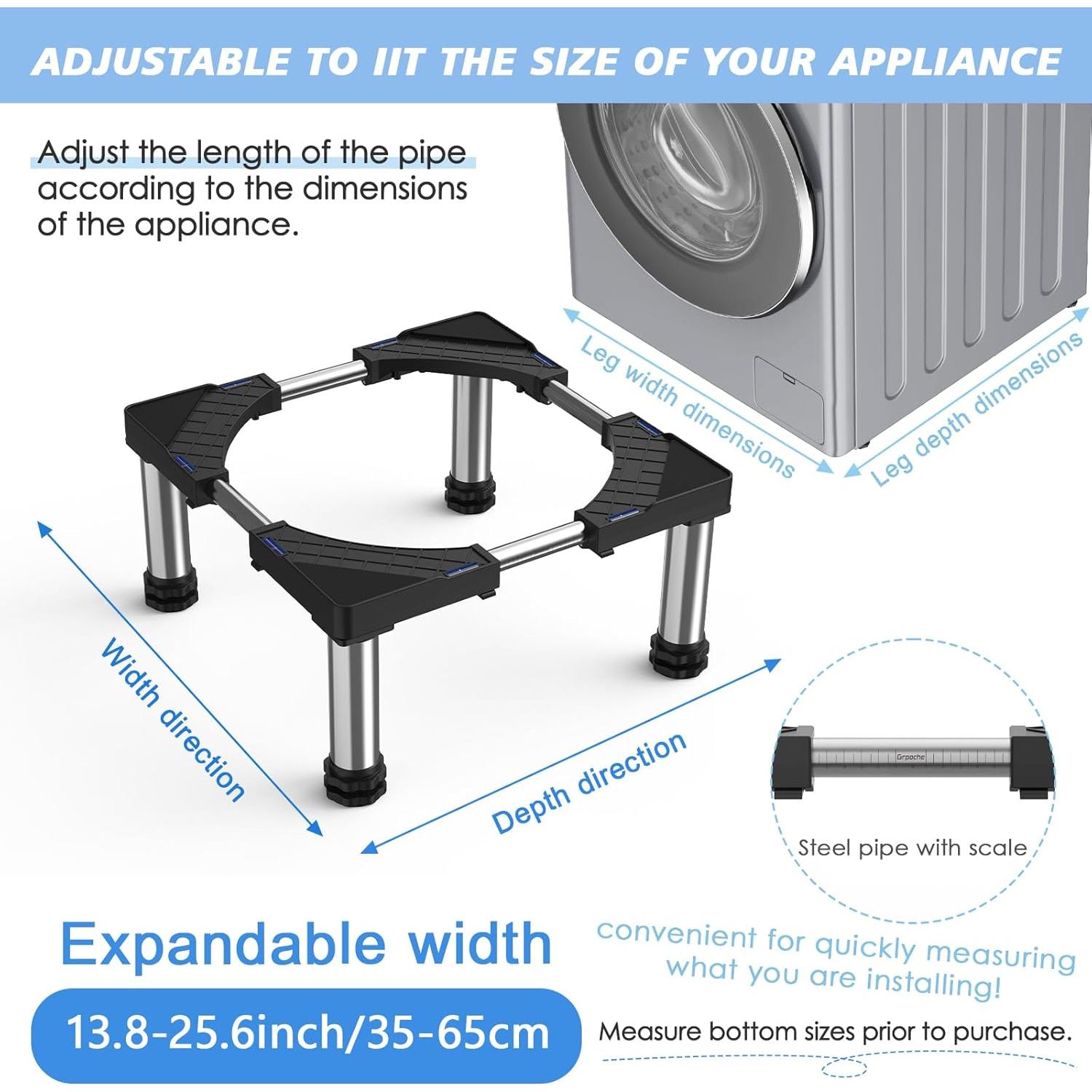 Soporte Ajustable para Mini Nevera GRPOCHE 20-23 cm Negro