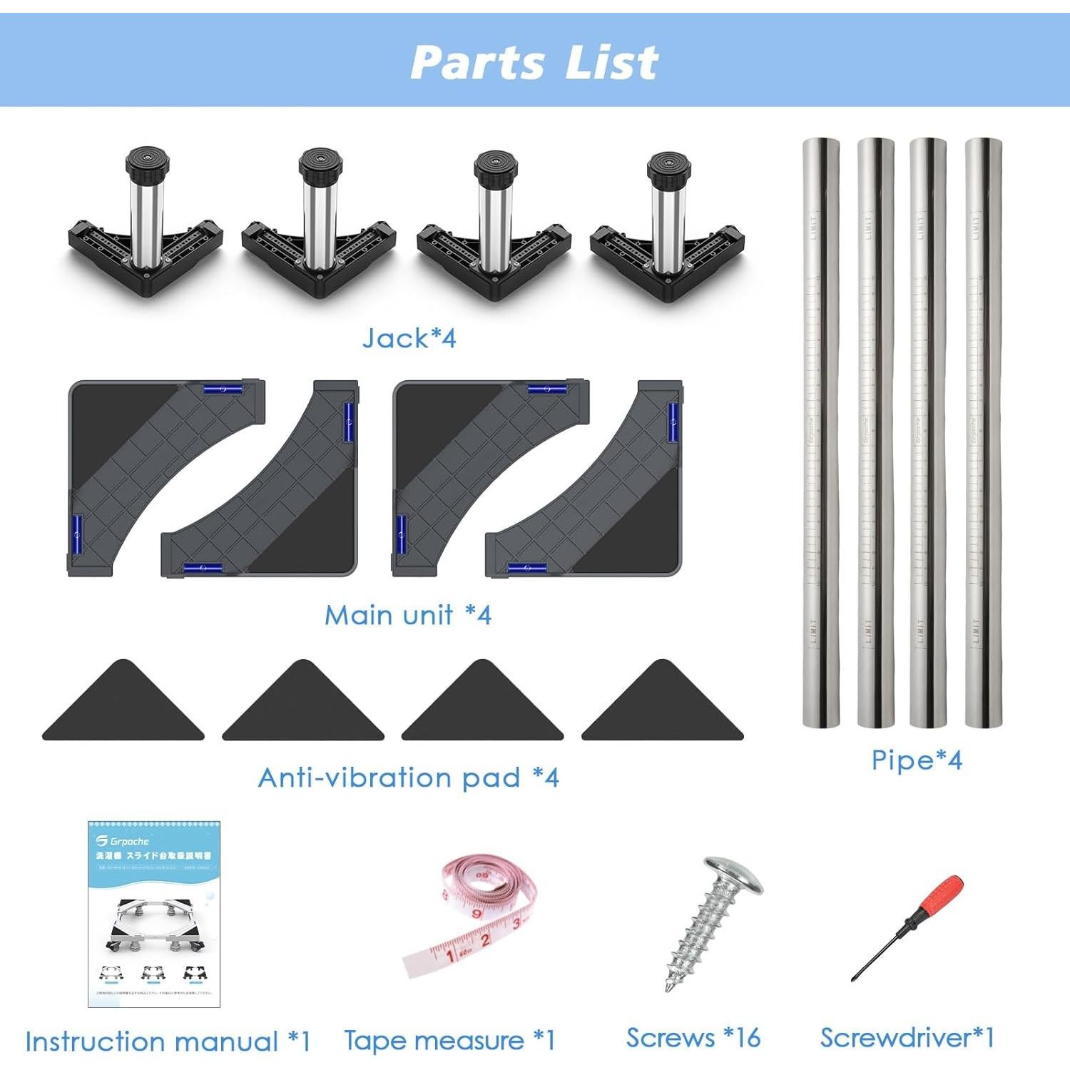 Soporte Ajustable para Mini Nevera GRPOCHE 20-23 cm Negro