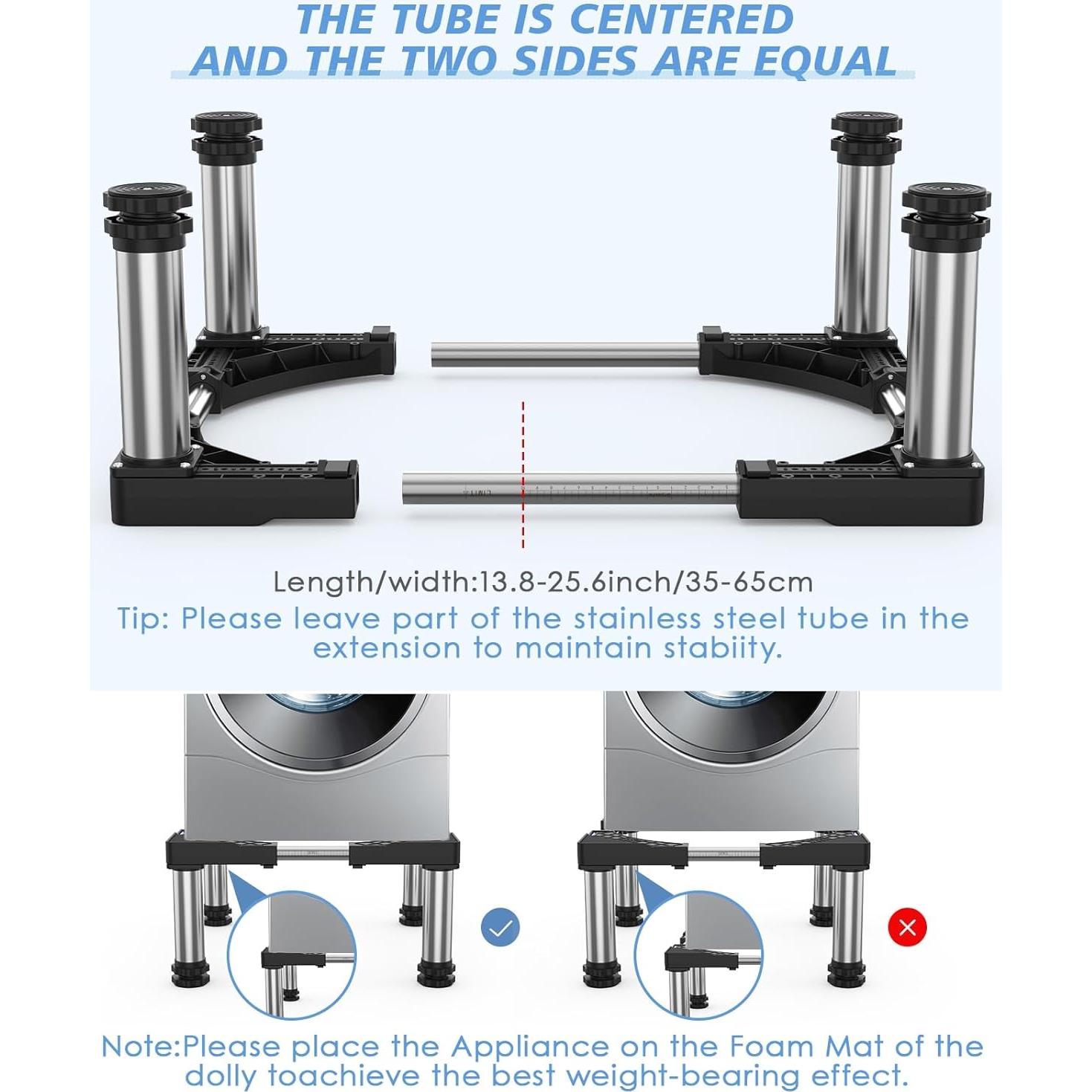 Soporte Ajustable para Mini Nevera GRPOCHE 20-23 cm Negro
