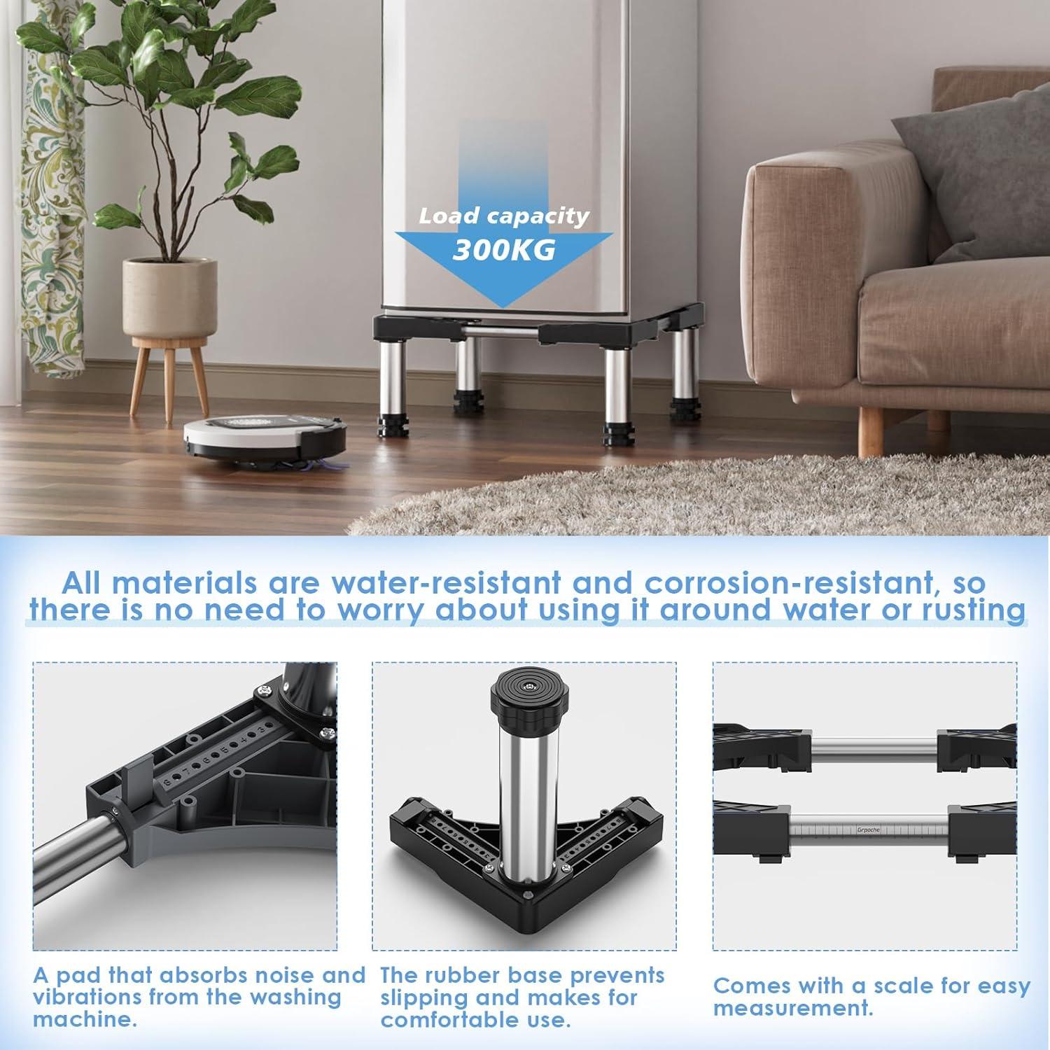 Soporte Ajustable para Mini Nevera GRPOCHE 20-23 cm Negro