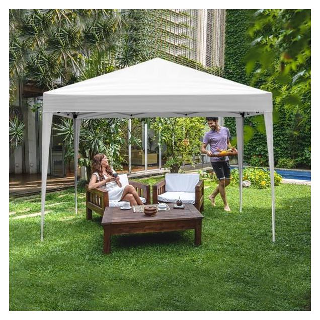 Carpa Plegable 3x3m Genérico Blanca Impermeable con Paredes