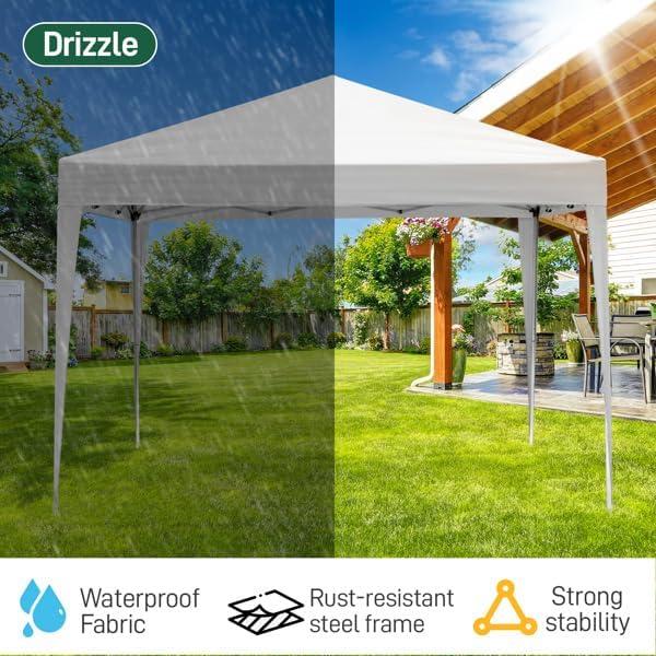 Carpa Plegable 3x3m Genérico Blanca Impermeable con Paredes