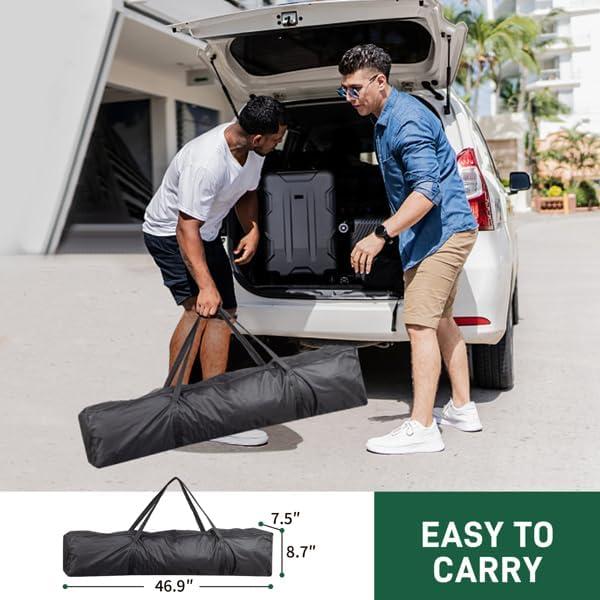 Carpa Plegable 3x3m Genérico Blanca Impermeable con Paredes