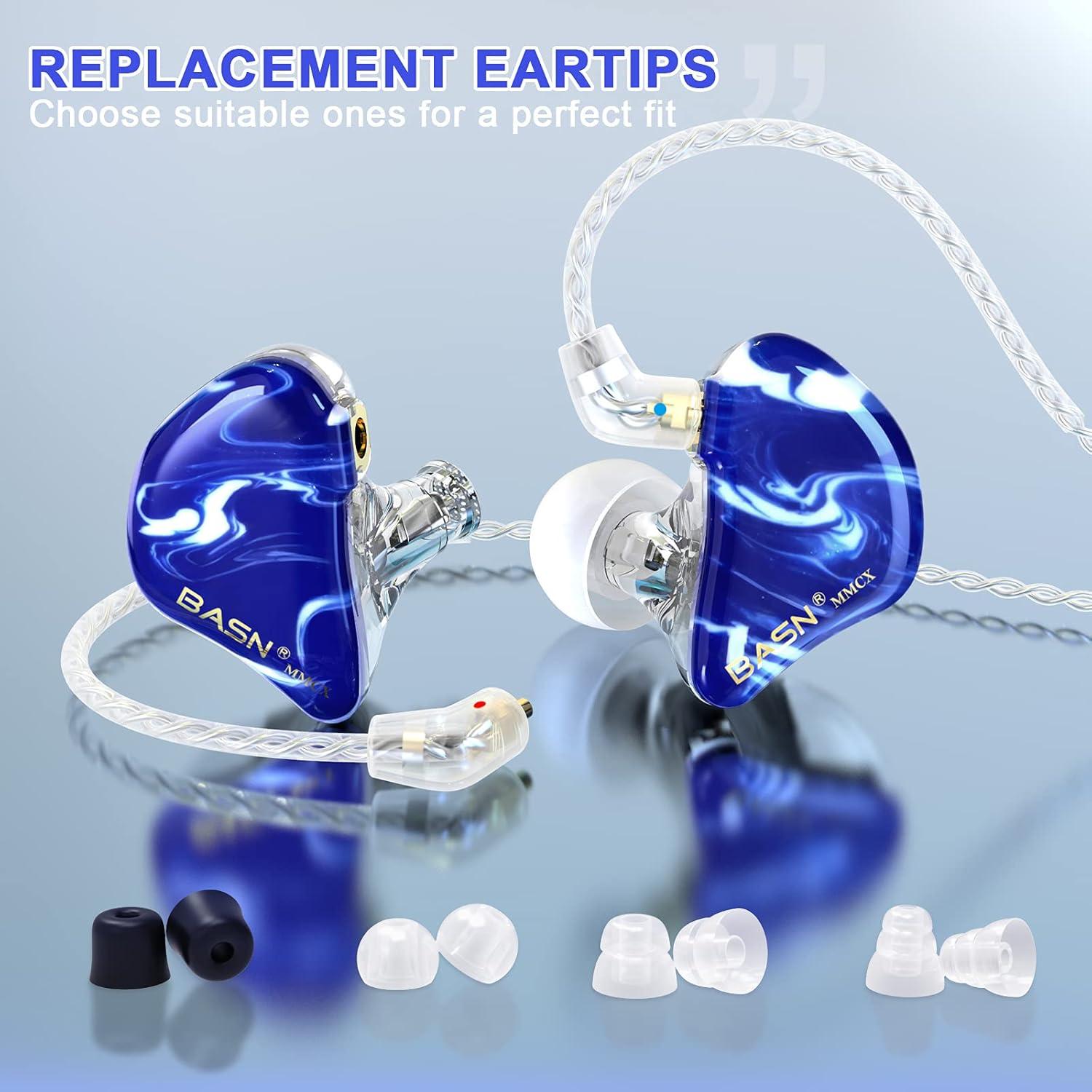 Auriculares In Ear BASN Bunique-Blue con 3 Controladores y 2 Cables