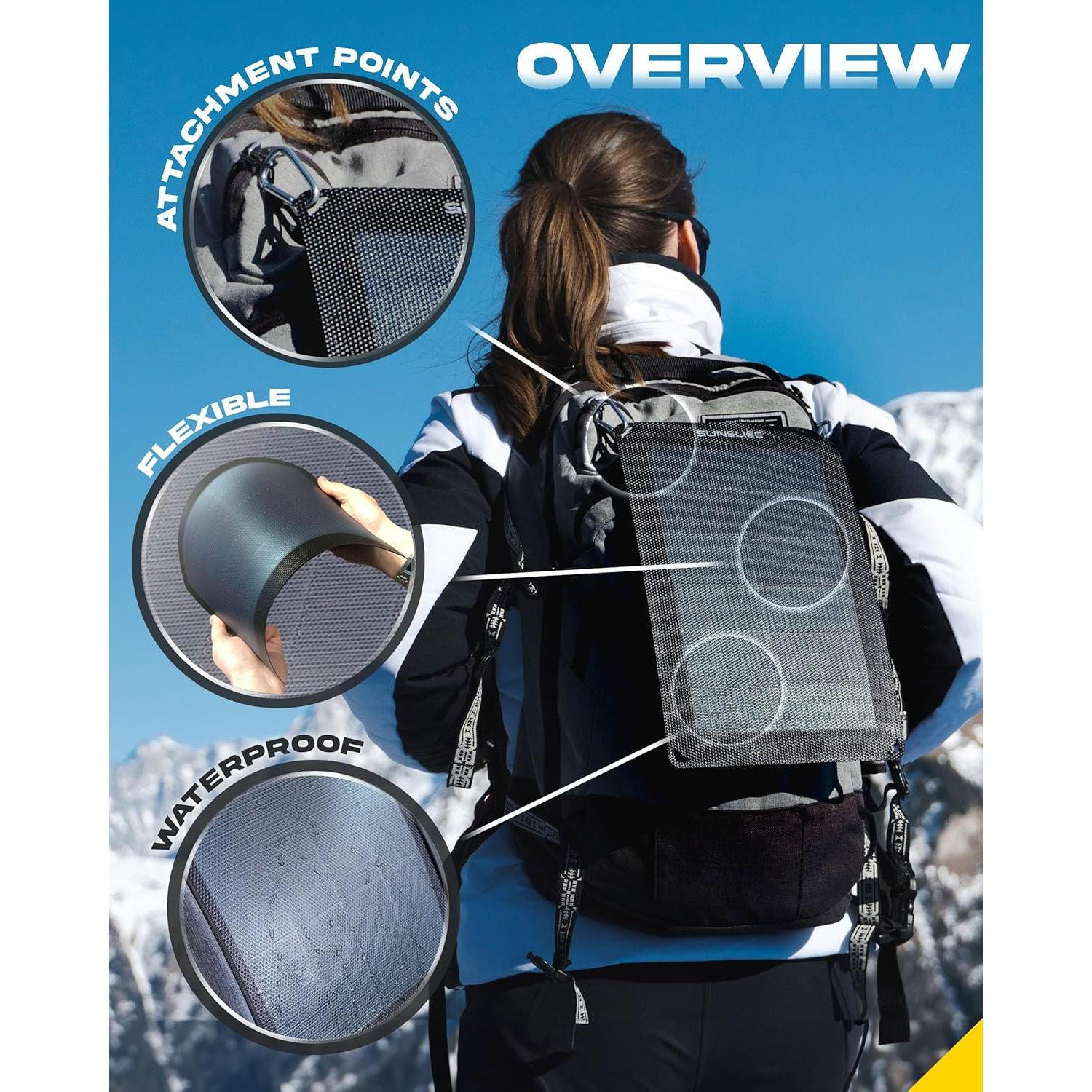 Cargador Solar Flexible Sunslice Fusion Flex 6W USB Negro