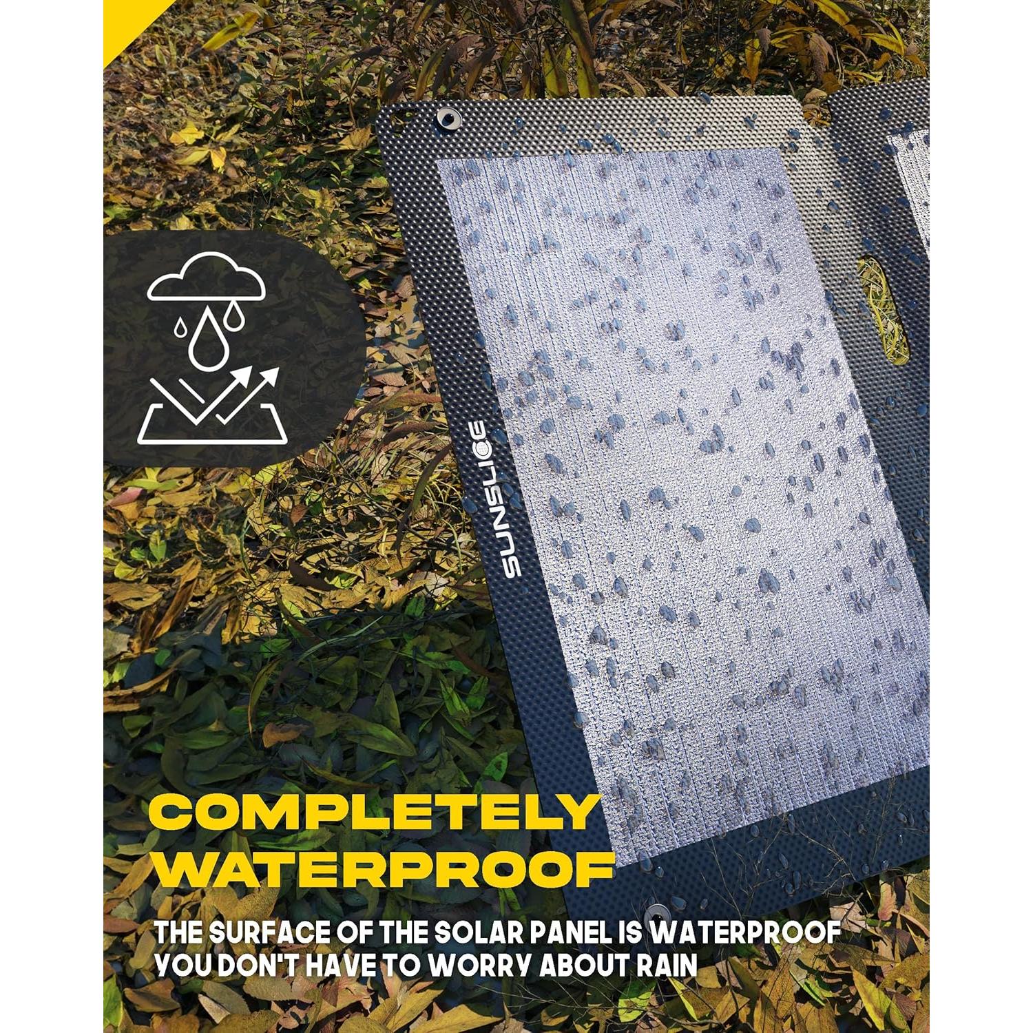 Cargador Solar Flexible Sunslice Fusion Flex 6W USB Negro