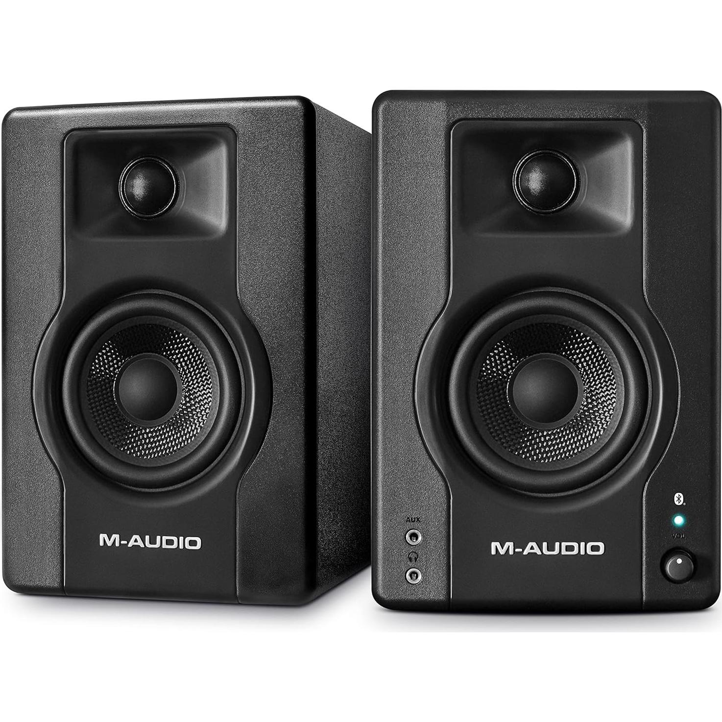 Monitores de Estudio M-Audio BX4BT 120W y Auriculares HDH40