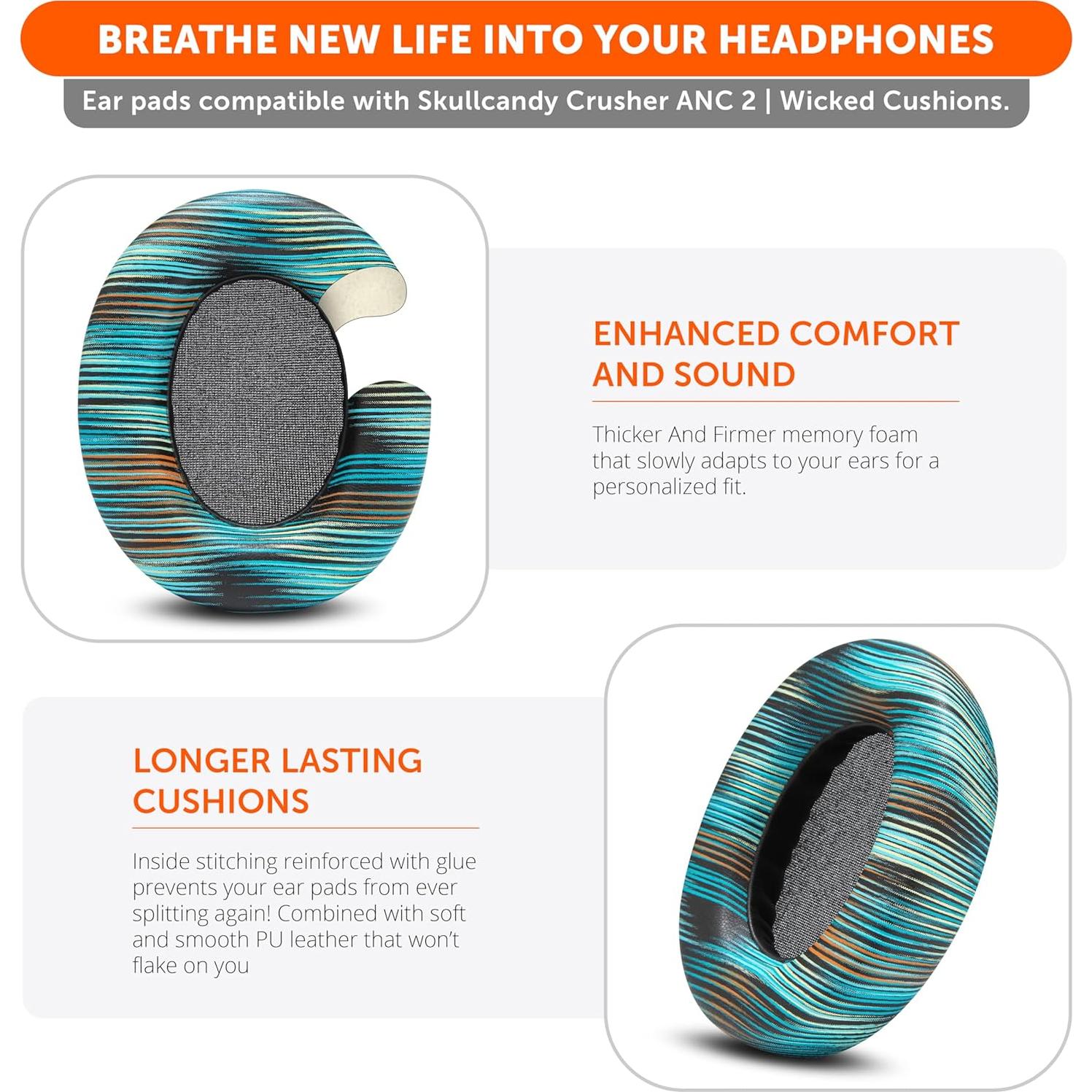 Almohadillas de Reemplazo Skullcandy Crusher ANC 2 - Wicked Cushions