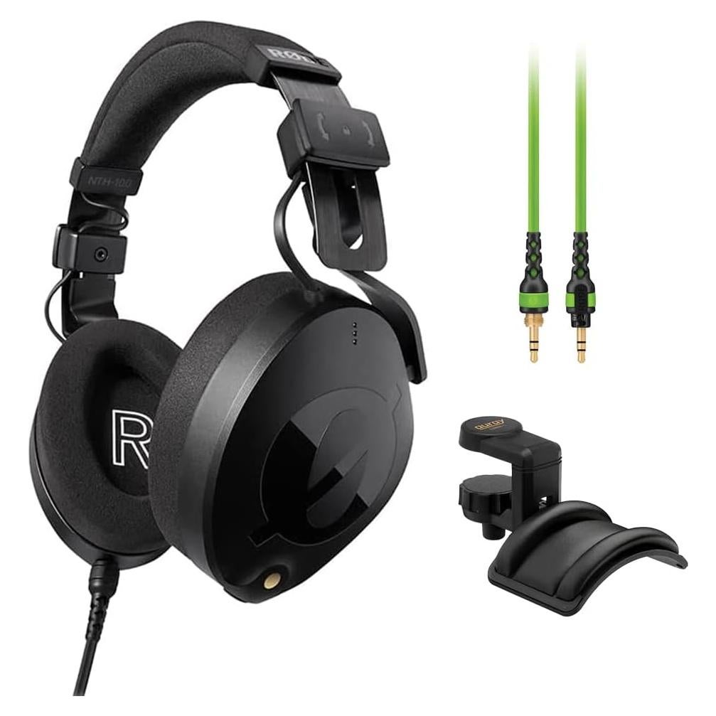 Auriculares Over-Ear Rode NTH-100 + Cable Verde 1.2m + Soporte