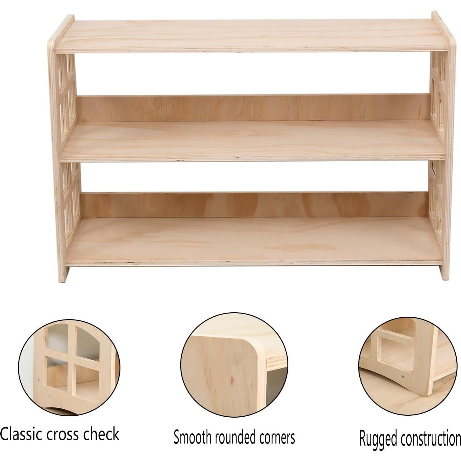 Estante Montessori FDHUIJIA 3 Niveles Madera para Juguetes