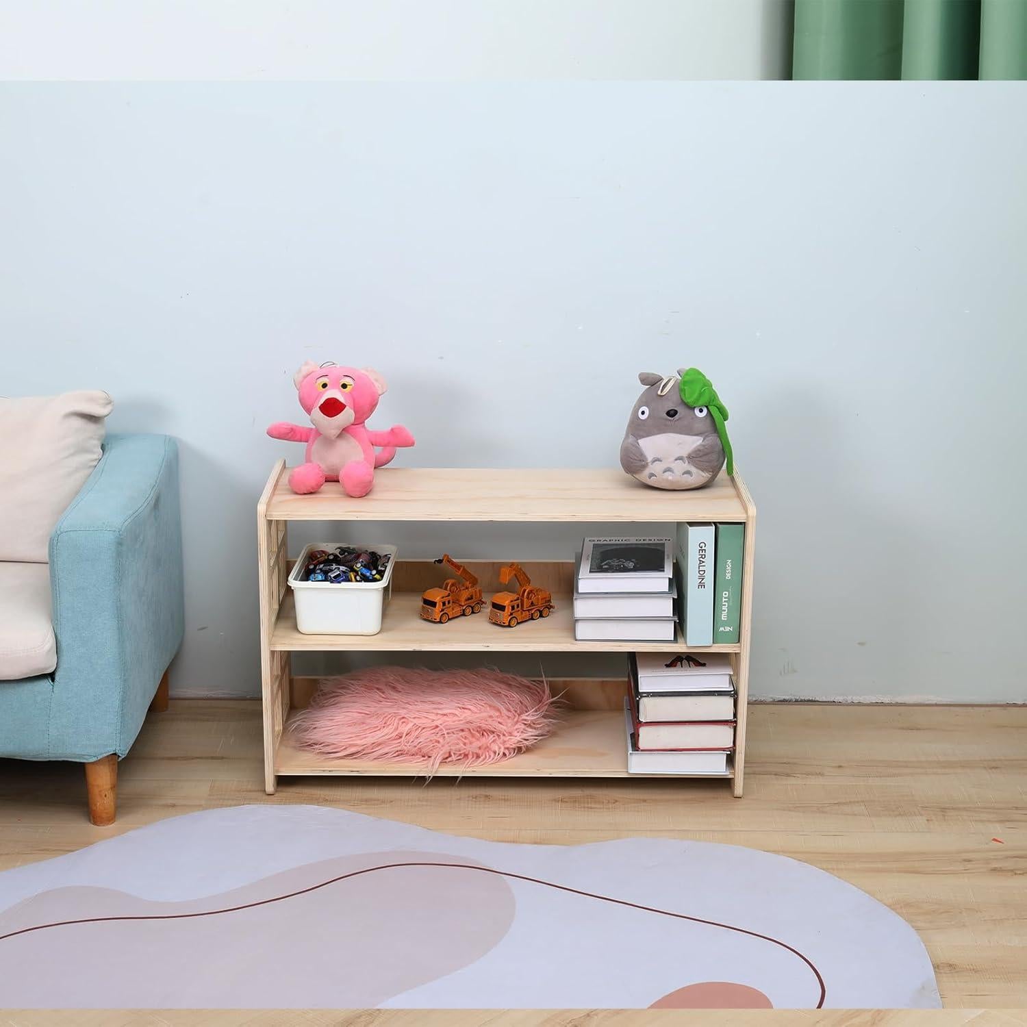 Estante Montessori FDHUIJIA 3 Niveles Madera para Juguetes