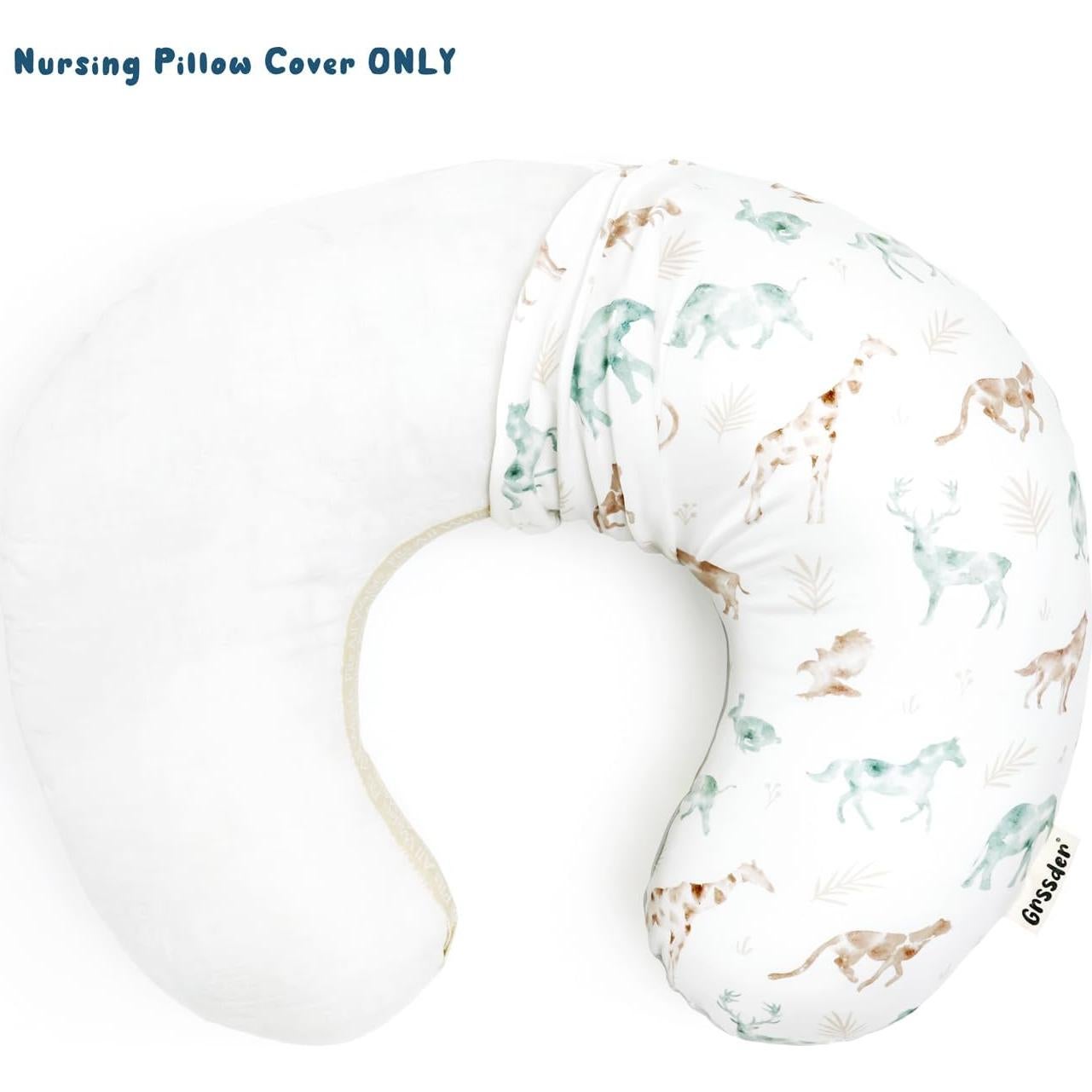 Funda de Almohada de Lactancia GRSSDER Animales Suave 58.4x50.8cm