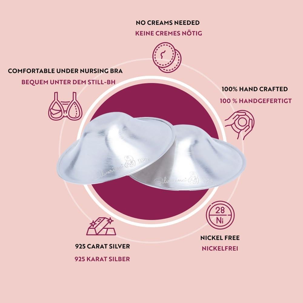 Capuchones de Lactancia Silverina 925 - Protección Pezones Grande