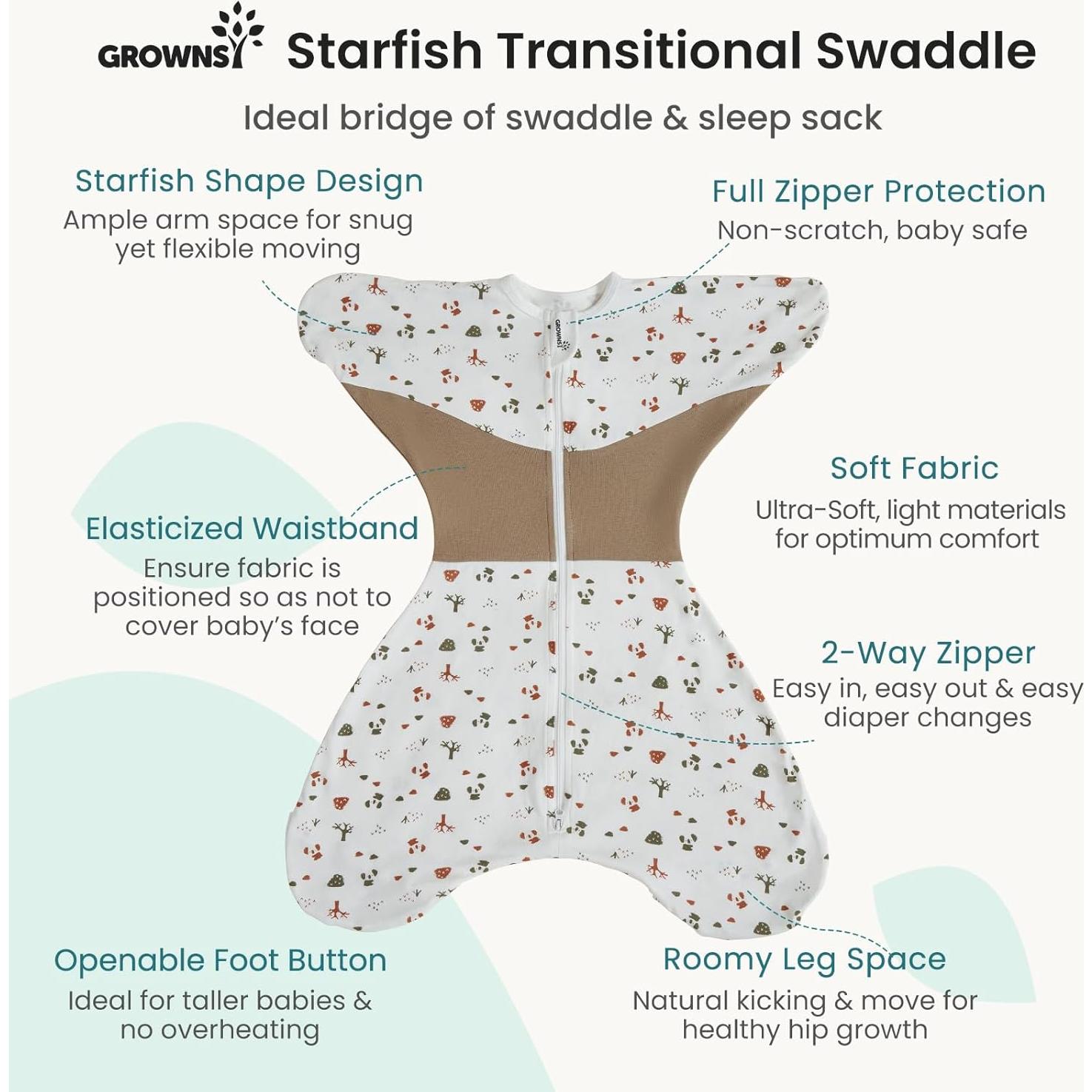 Saco de Sueño Grownsy Transicional 3-6 Meses Estrella de Mar