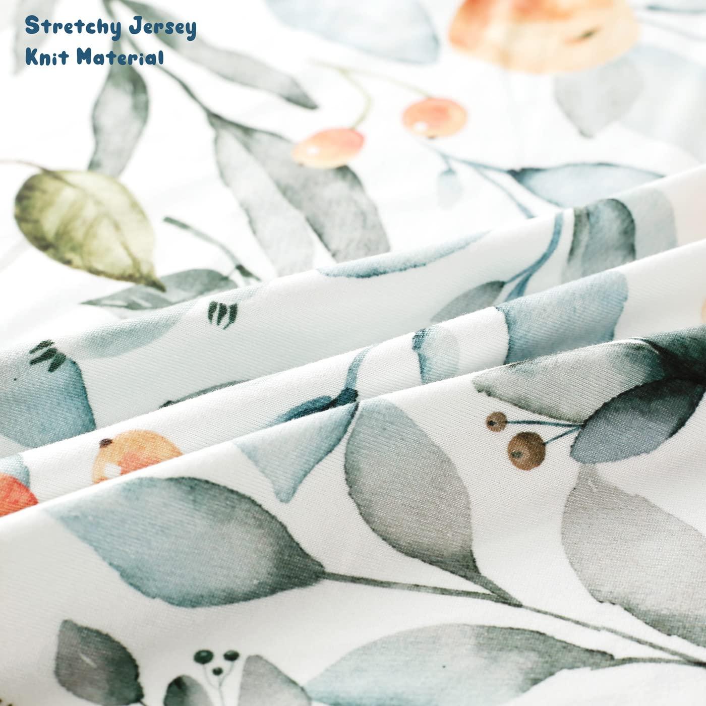 Manta para Bebés GRSSDER Reversible 86x112 cm Floral Verde Aqua