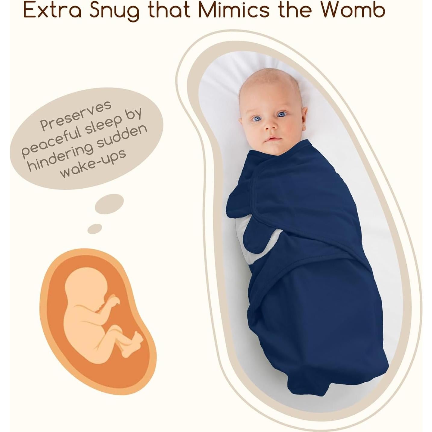 Sacos de Sueño PHF Algodón 0-3 Meses Ajustables 3 Piezas