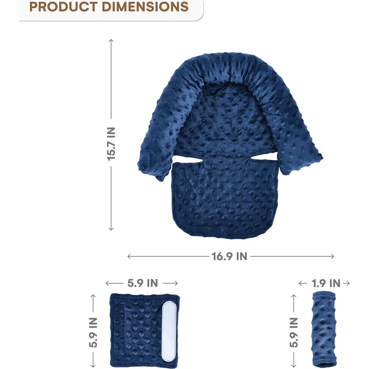 Soporte para Cabeza de Silla de Auto Bebé Comportamiento Infantil Azul