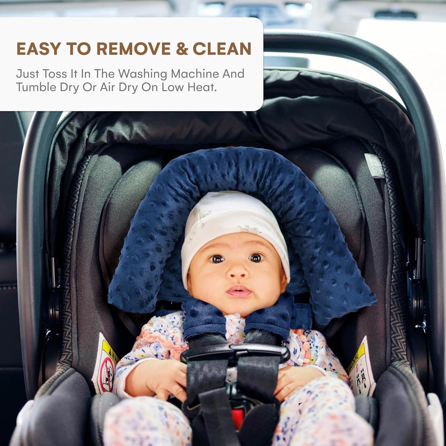 Soporte para Cabeza de Silla de Auto Bebé Comportamiento Infantil Azul