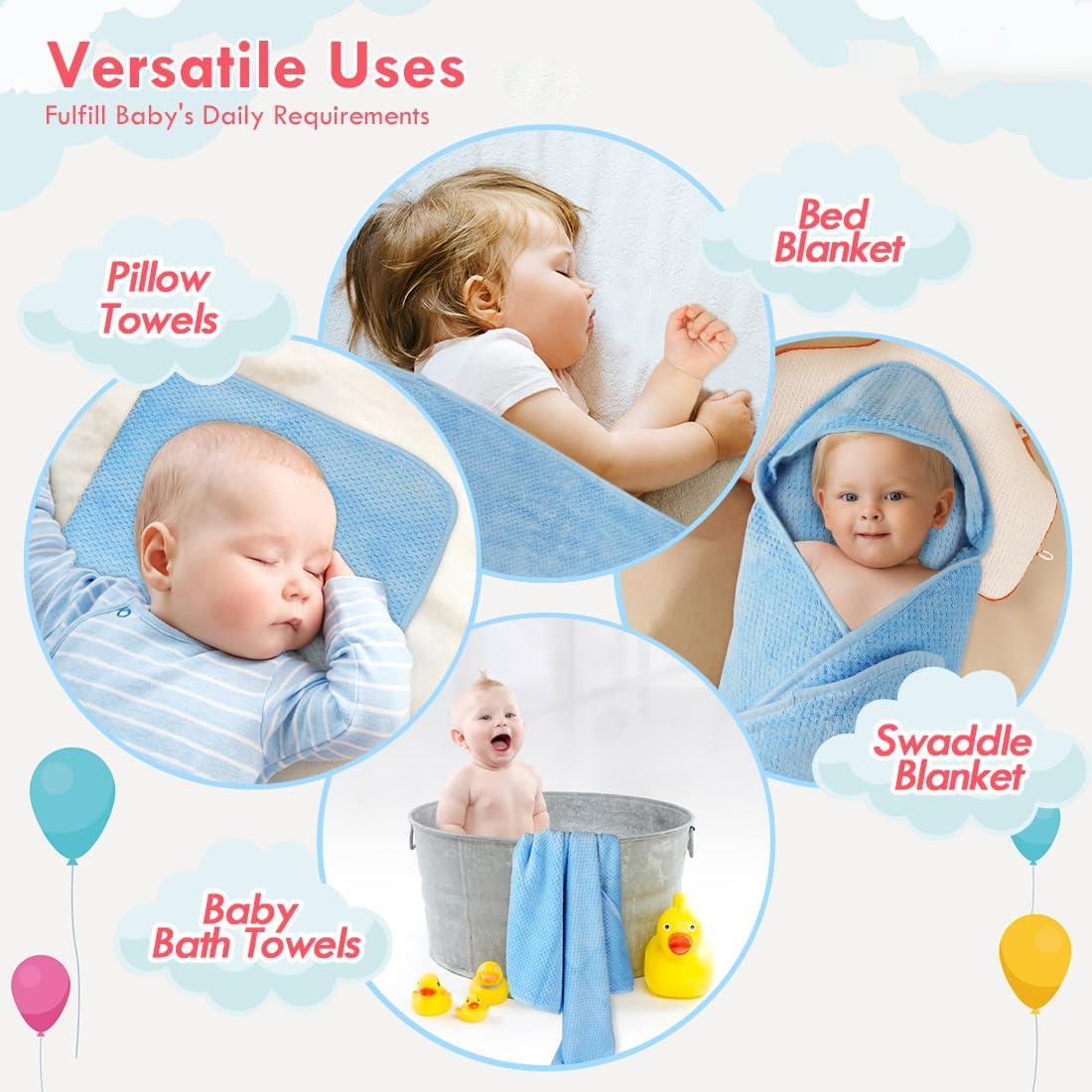 Toalla con Capucha Orighty para Bebés 71x71 cm - Azul