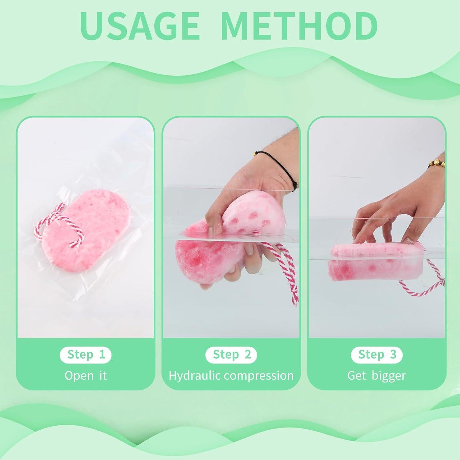 Esponjas de Ducha Exfoliantes 3 Pcs Masaje Relajante Loofah