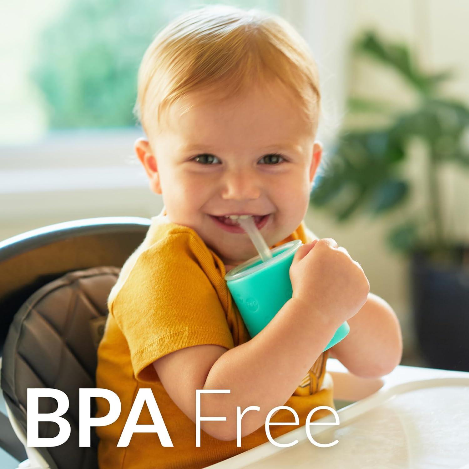 Taza de Entrenamiento PopYum 150 ml Silicona 2 Piezas Azul Verde