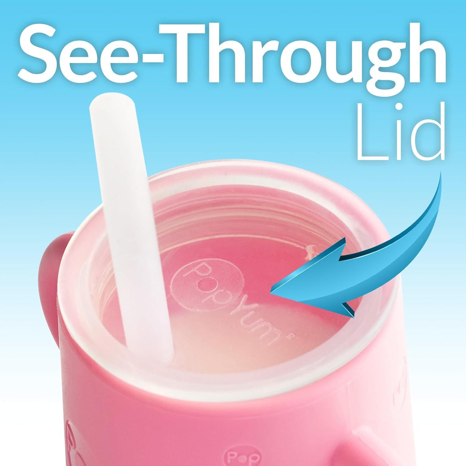 Taza de Entrenamiento PopYum 150 ml Silicona 2 Piezas Azul Verde