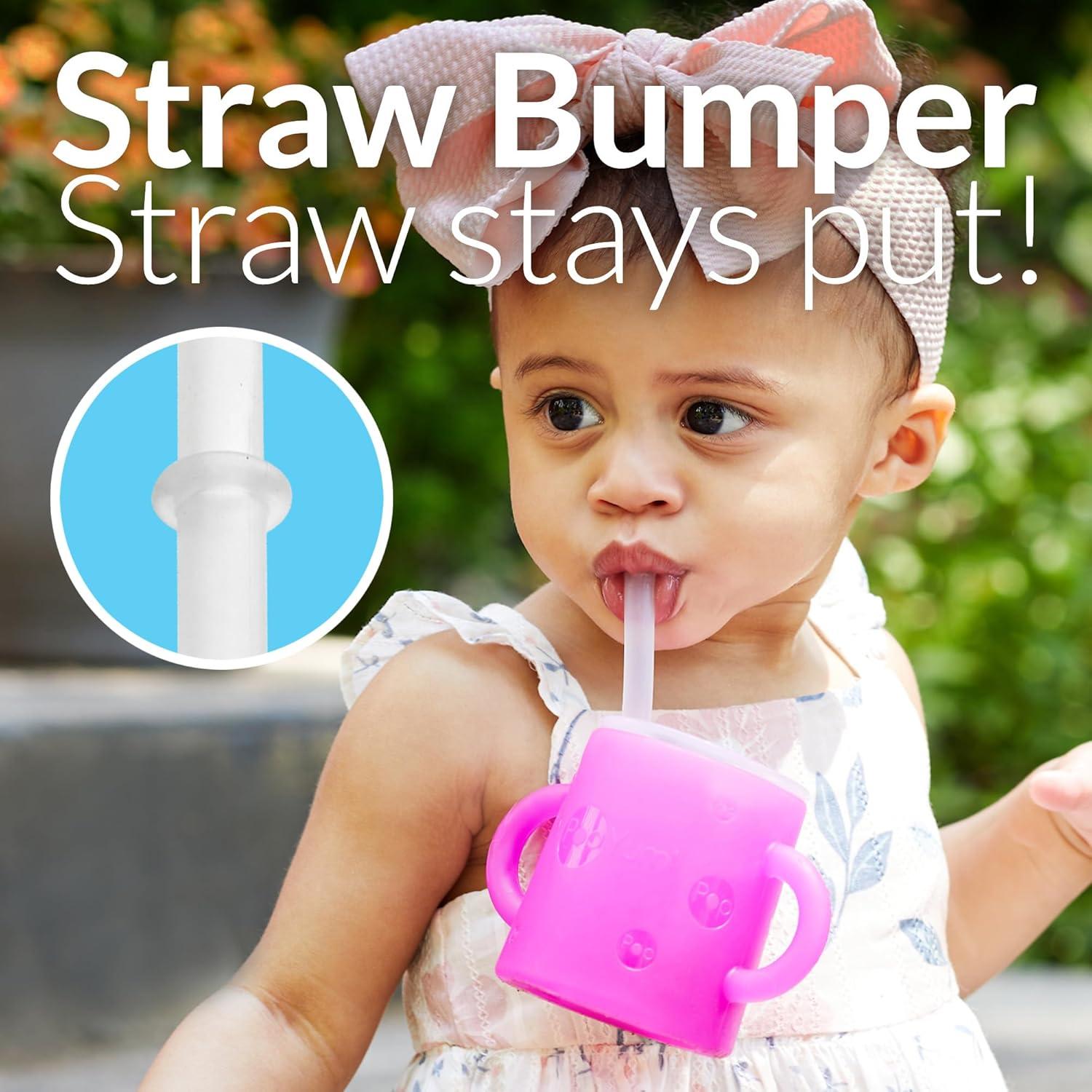 Taza de Entrenamiento PopYum 150 ml Silicona 2 Piezas Azul Verde