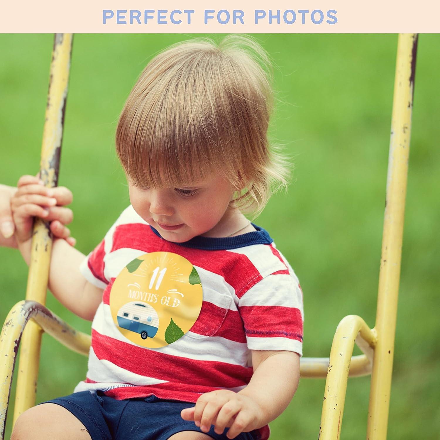 Calcomanías Mensuales para Bebés RubyRoo - Aventura - 28 Piezas