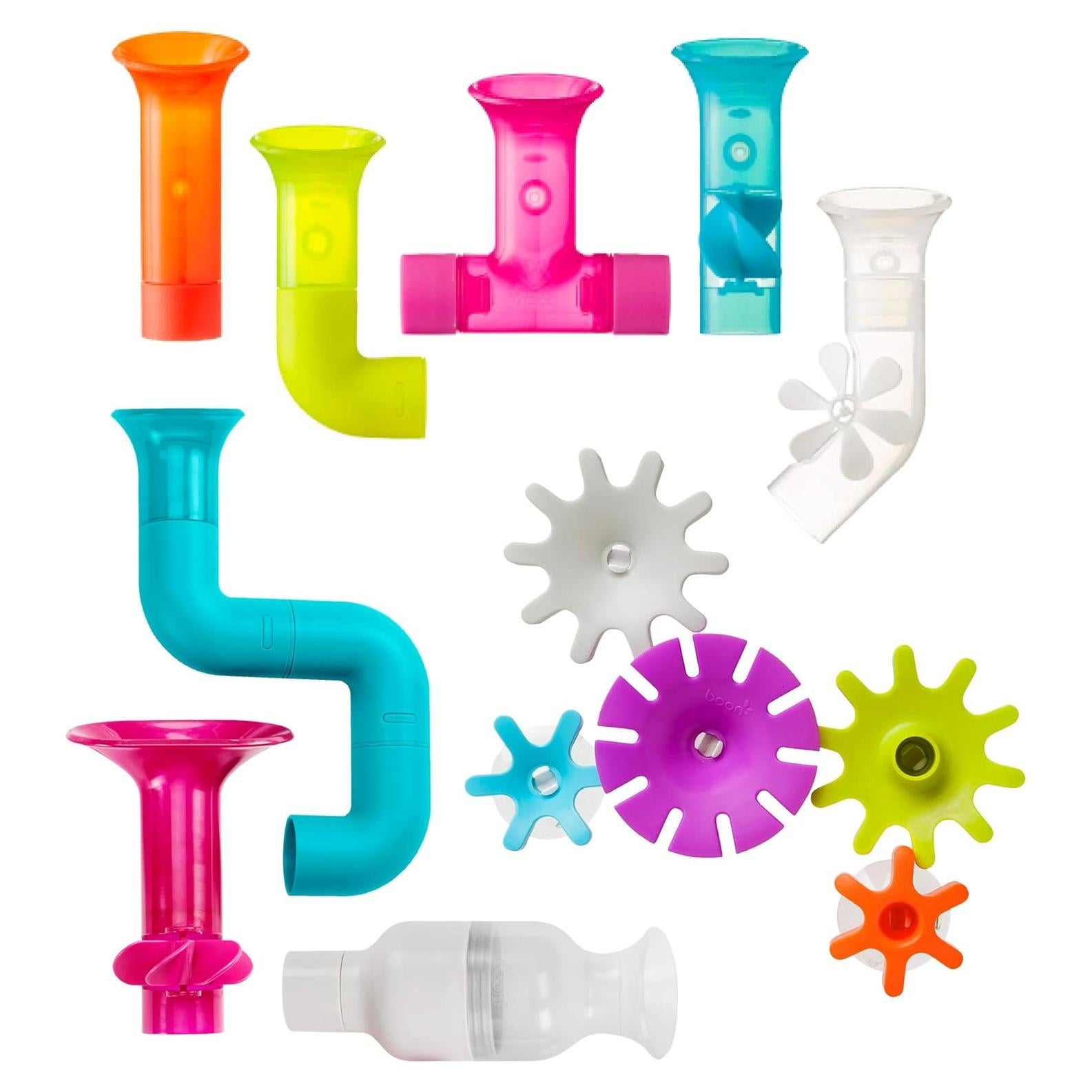 Juguetes de Baño Boon - 13 Piezas - Engranajes y Tubos