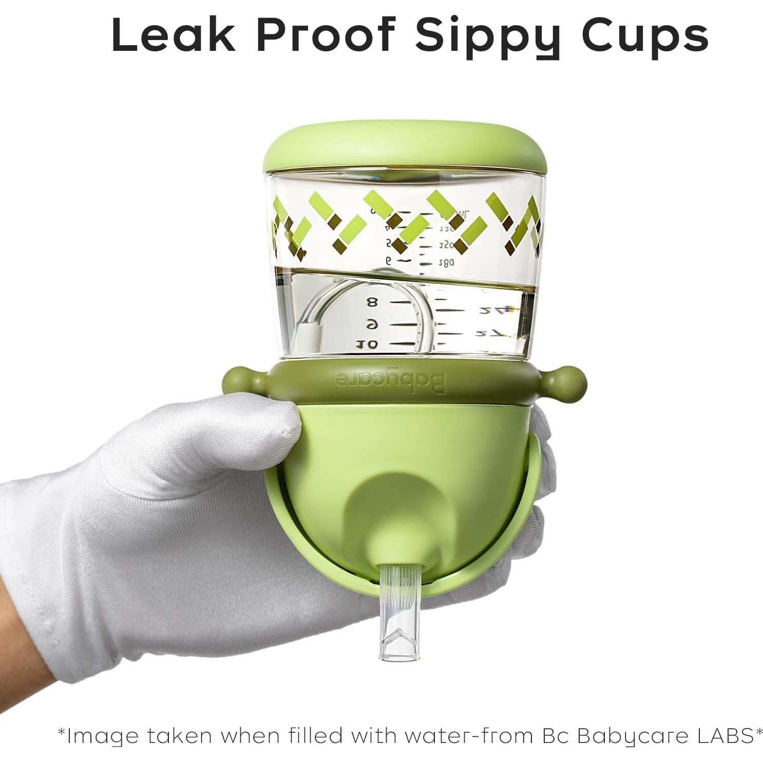 Taza Antiderrame con Pajita bc babycare 300ml Verde