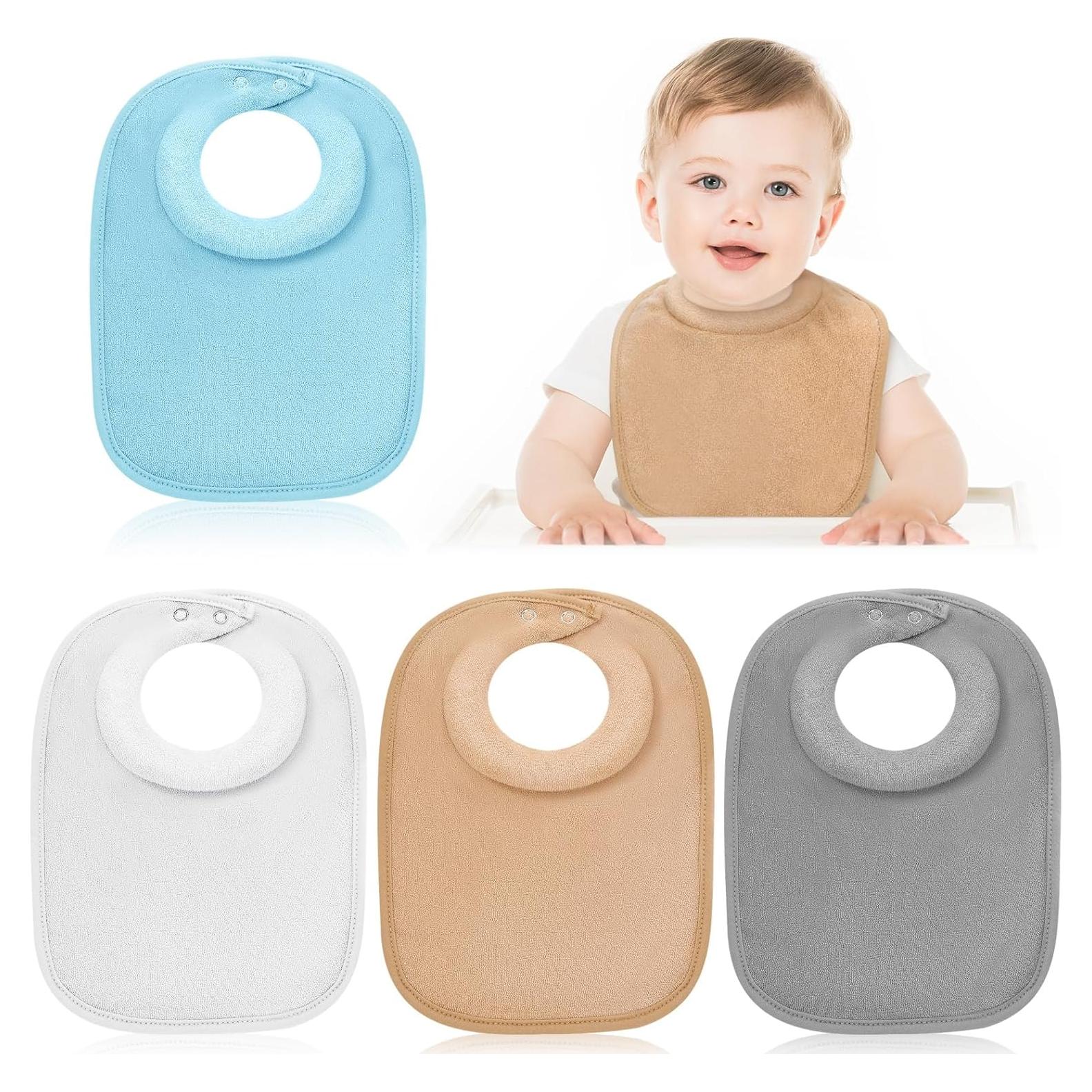 4 Baberos Comfi para Bebés Acolchados y Absorbentes