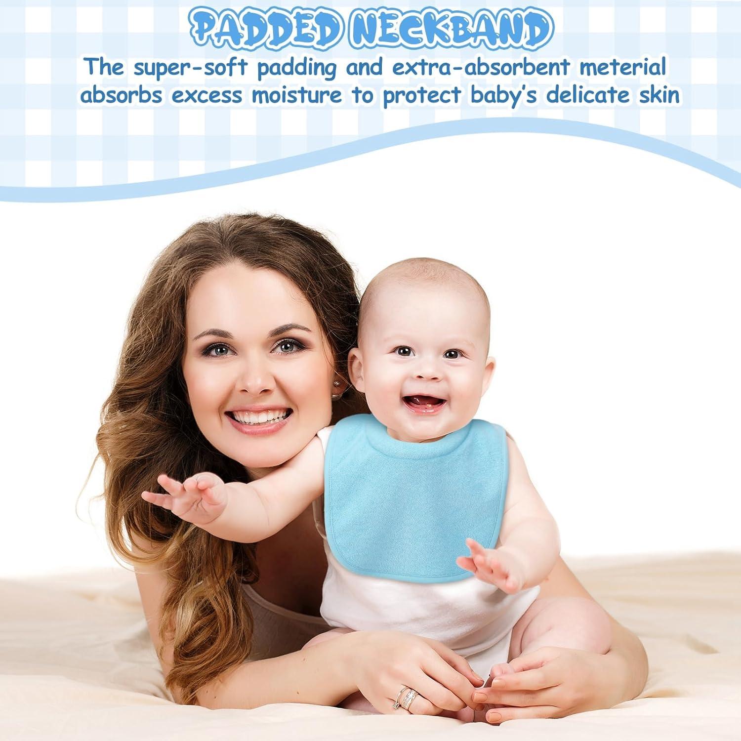 4 Baberos Comfi para Bebés Acolchados y Absorbentes