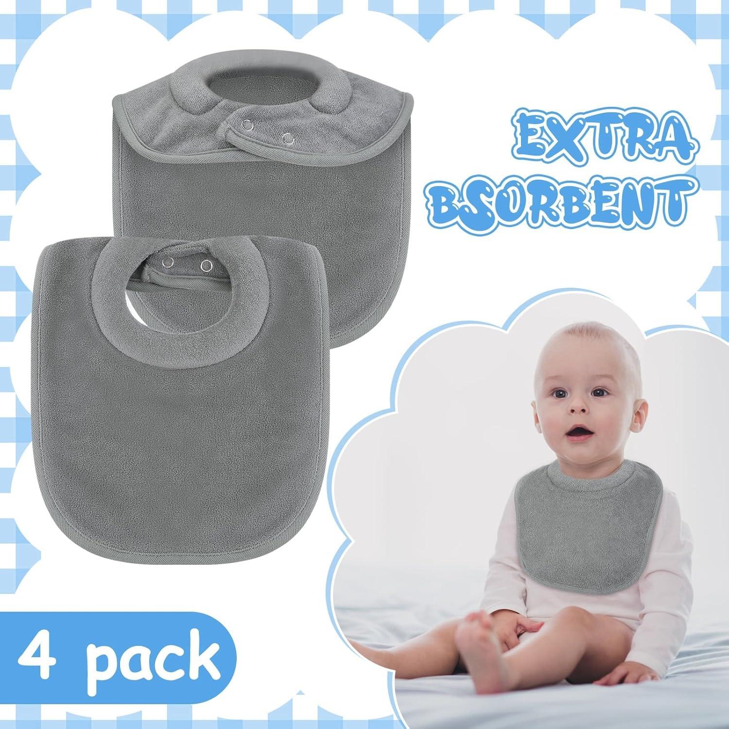 4 Baberos Comfi para Bebés Acolchados y Absorbentes