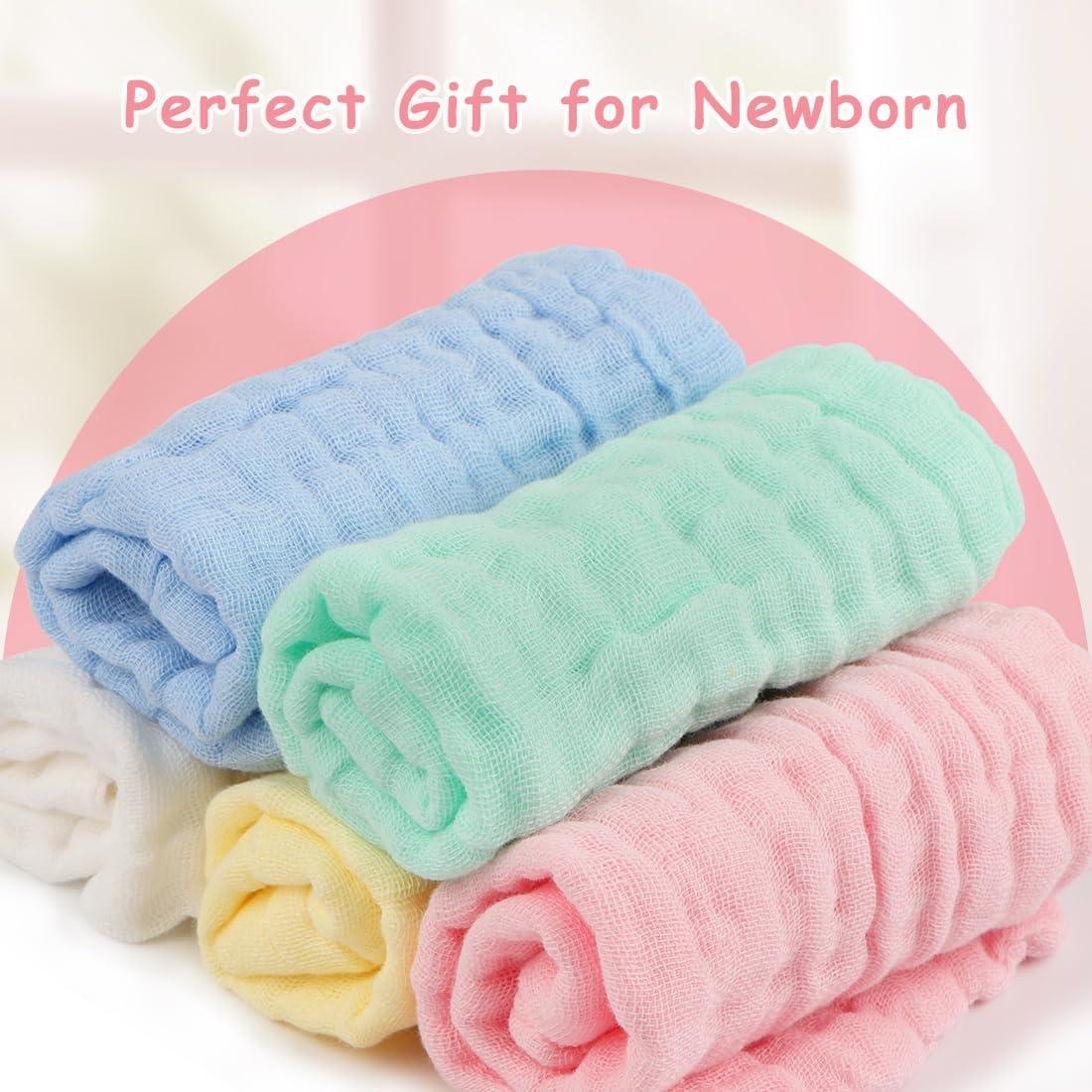 Paños de Baño AIDEA 10PK Algodón Muselina 25.4x25.4cm