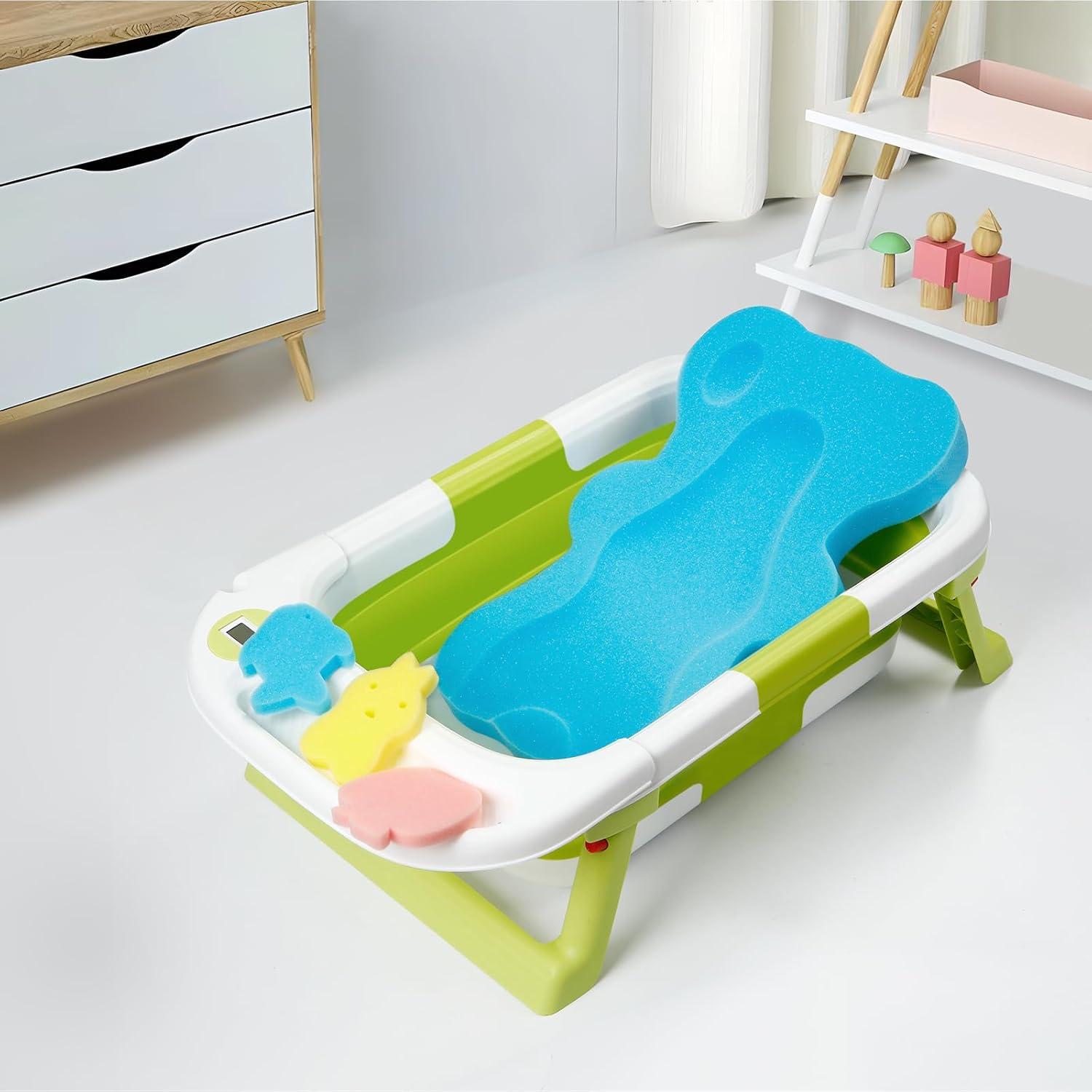 Alfombrilla de Baño PandaEar para Bebés Azul - Soporte Ergonómico