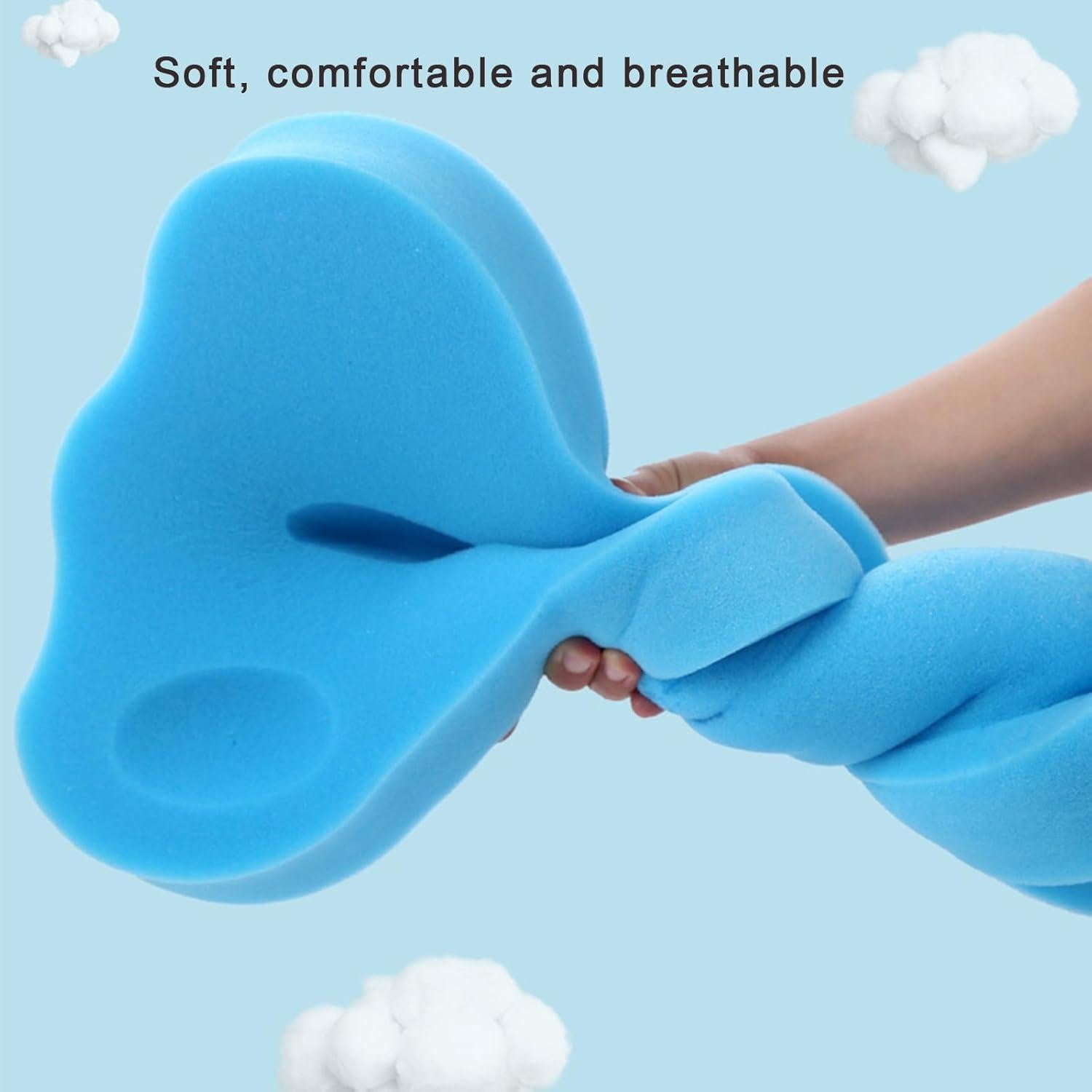 Alfombrilla de Baño PandaEar para Bebés Azul - Soporte Ergonómico