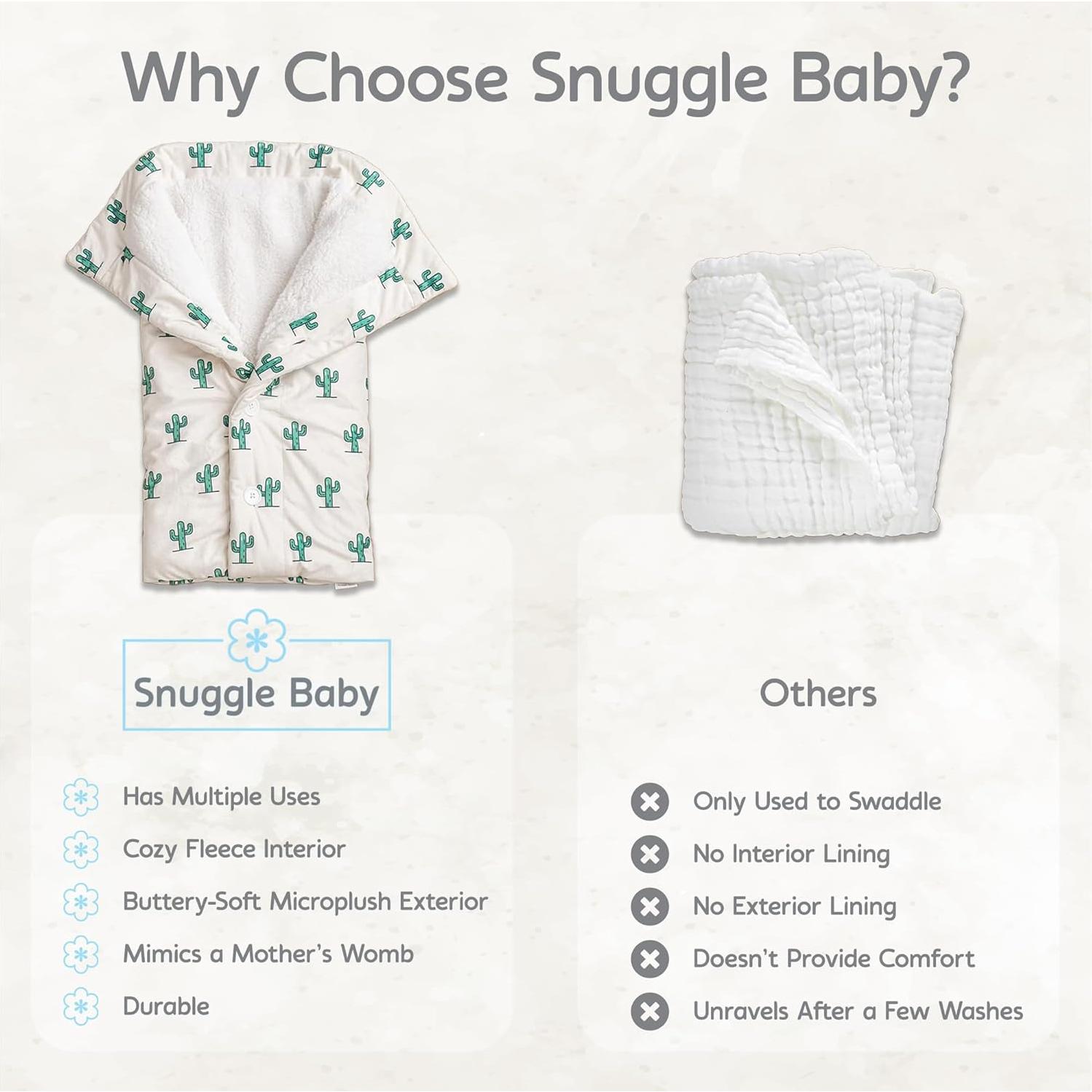 Manta Envueltoria Snuggle Baby Cactus Verde 0-3 Meses