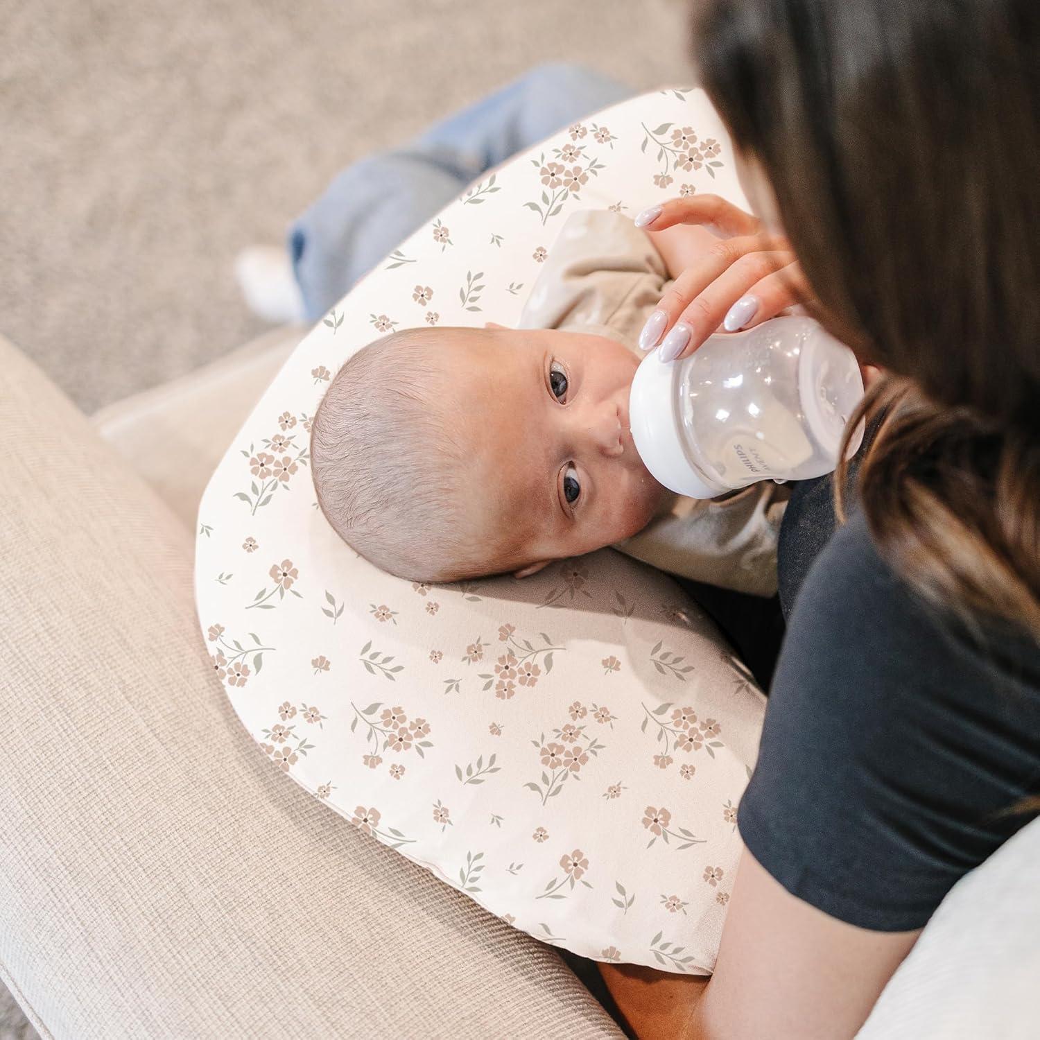 Konssy 2 Fundas de Almohada de Lactancia Elásticas Beige