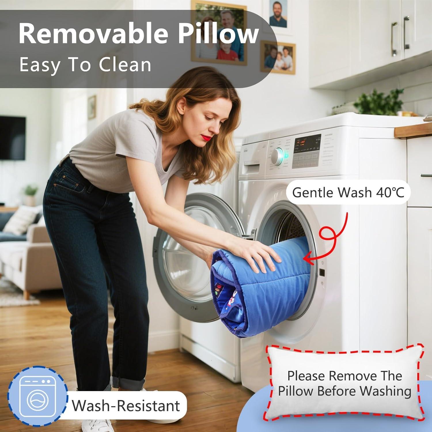 Colchoneta Ligera PRIMLECT para Niños 129.5x55.9cm con Almohada