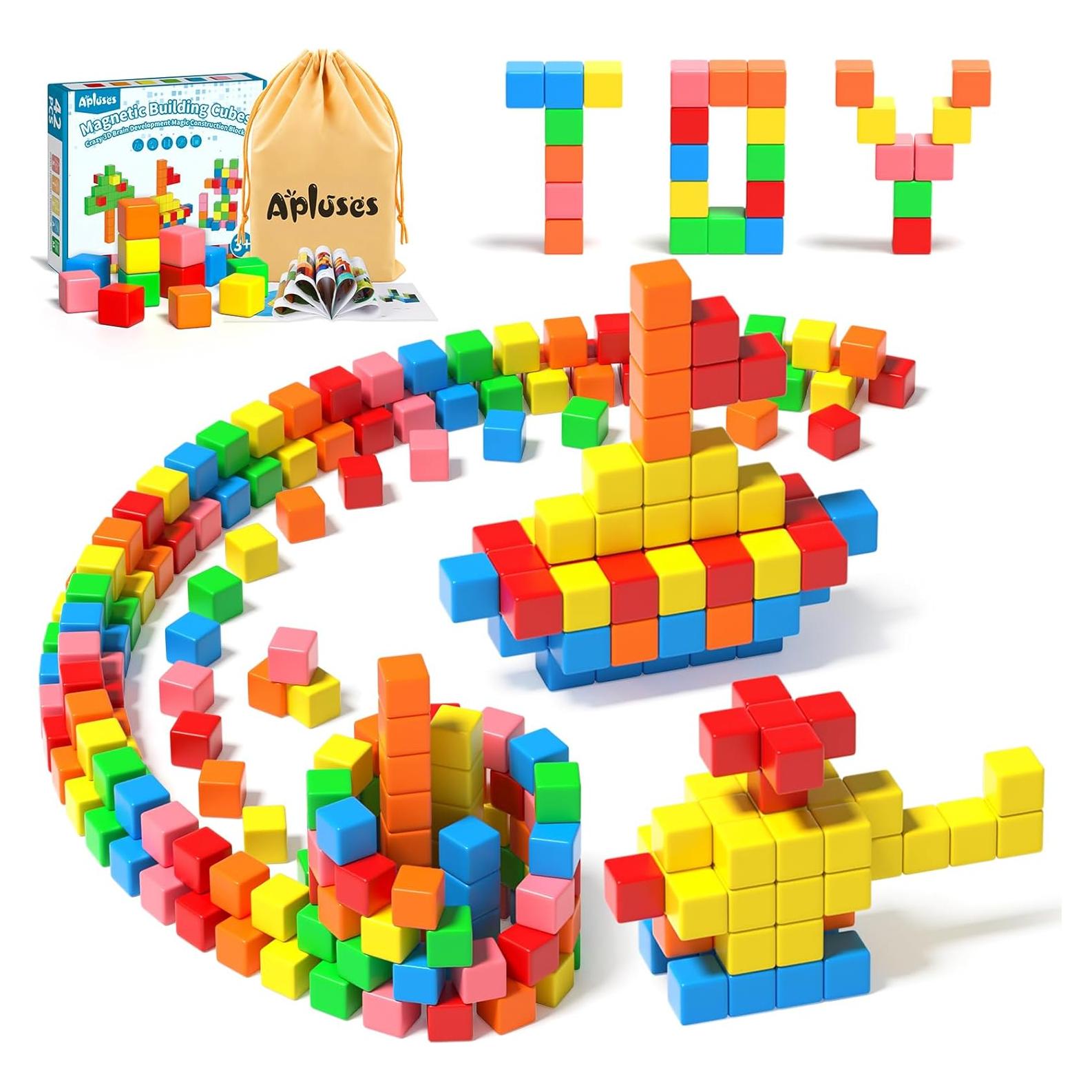 Bloques Magnéticos APLUSES 42 Piezas para Niños 3+ Años