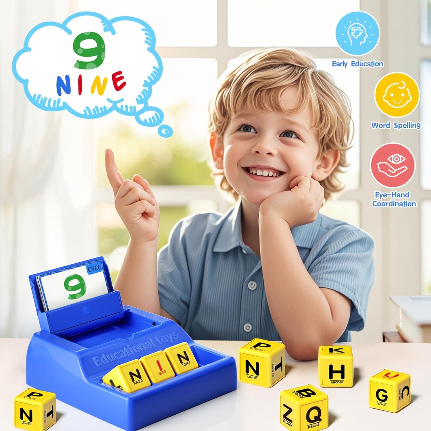 Juego de Emparejamiento de Letras Montessori HOPEEYE Azul Grande